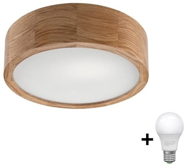 Brilagi LED Stropné svietidlo CARVALHO 1× E27 60 W dub priemer 27,5 cm