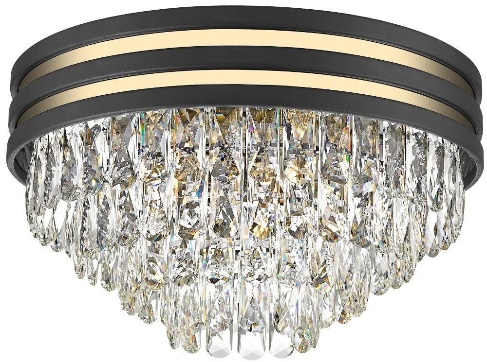 Brilagi LED Krištáľové stropné svietidlo VELURE 5× E14 40 W čierne