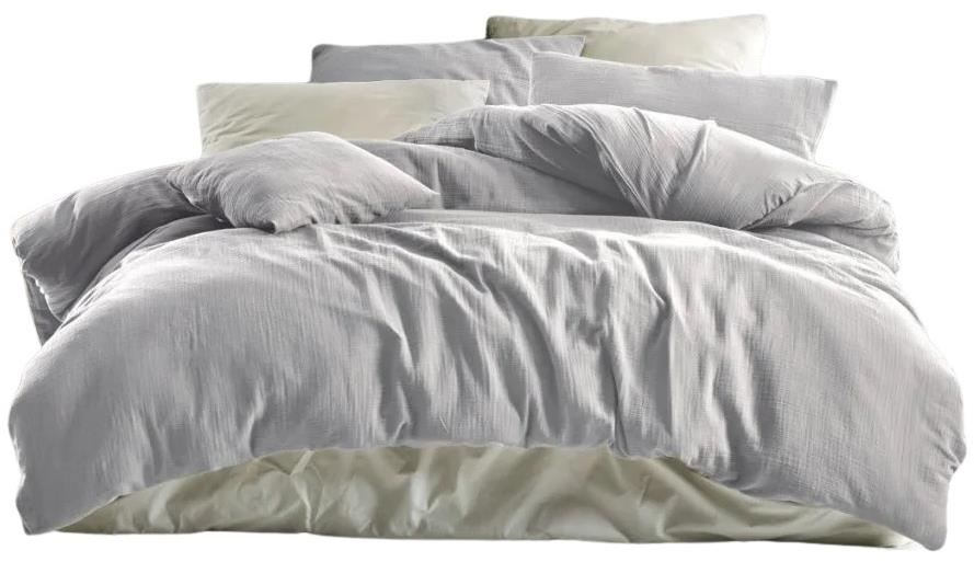Brotex Mušelínové obliečky 140 × 200, 70 × 90 cm, svetlosivé