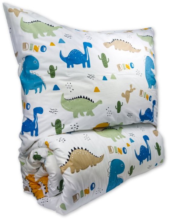 Brotex Krepové detské obliečky do malej postieľky 90 × 135, 45 × 60 cm Dino