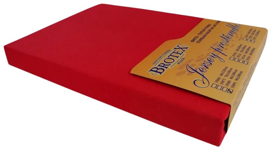 Brotex Jersey prestieradlo červené, 220 × 200 cm