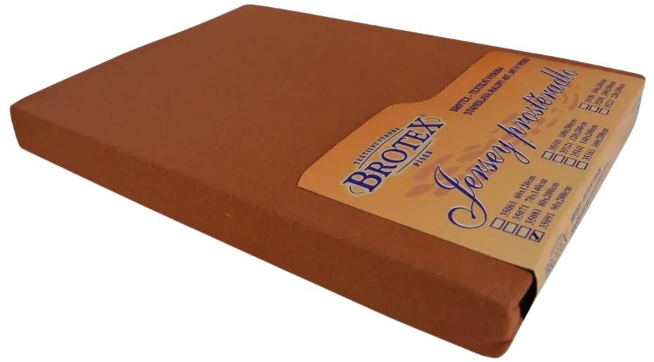 Brotex Jersey prestieradlo hnedé, 200 × 200 cm