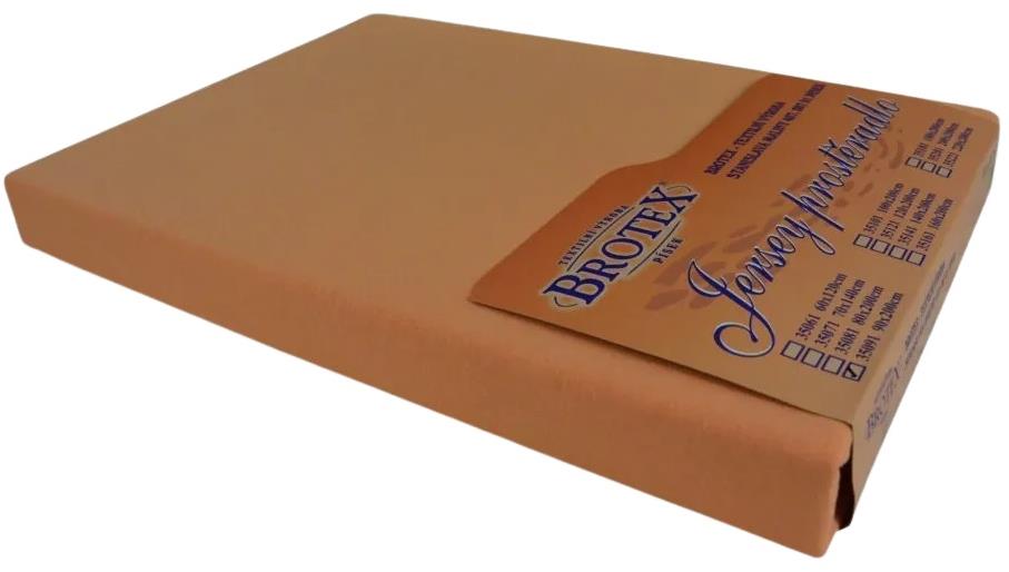 Brotex Jersey prestieradlo lososové, 180 × 200 cm dvojlôžko