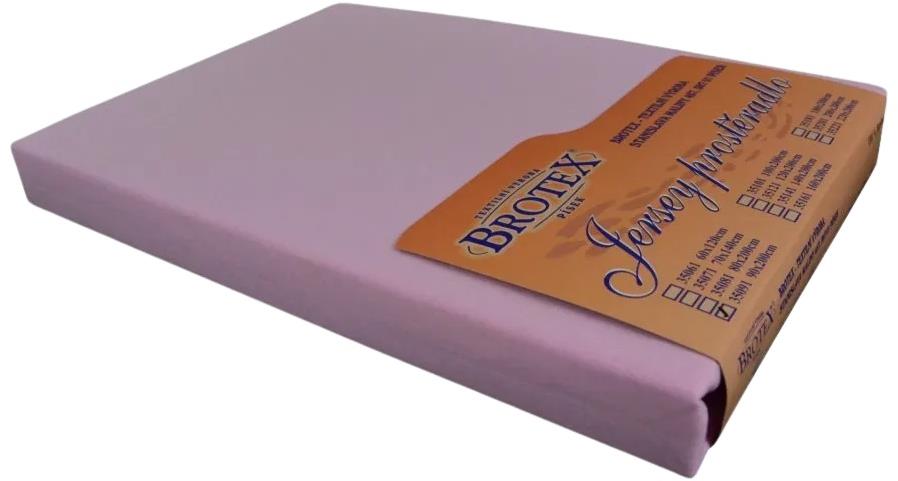 Brotex Jersey plachta na posteľ ružová, 100 × 200 cm