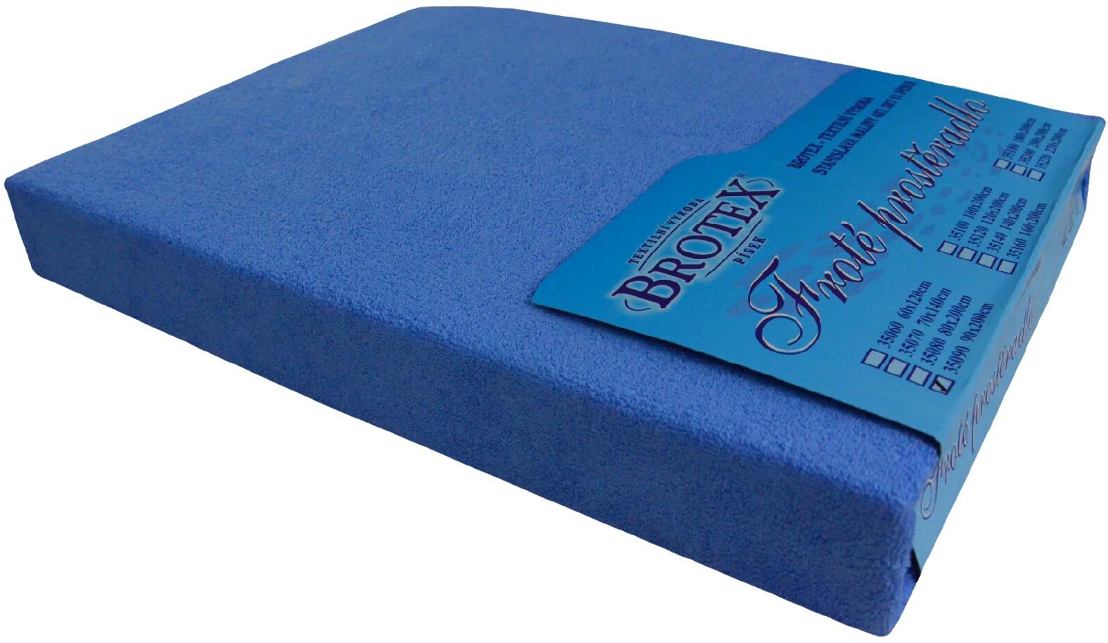 Brotex Froté prestieradlo modré, 100 × 200 cm