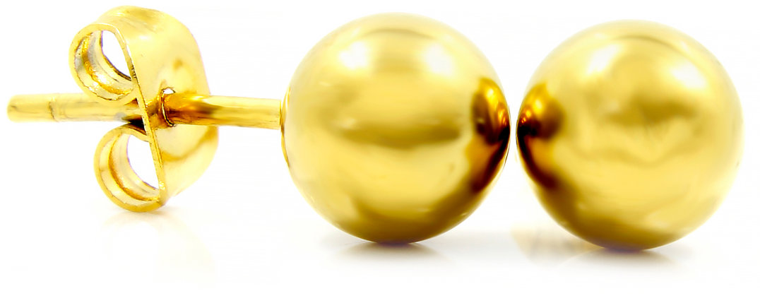 Bruno Náušnice GUĽÔČKA gold 0,6 cm