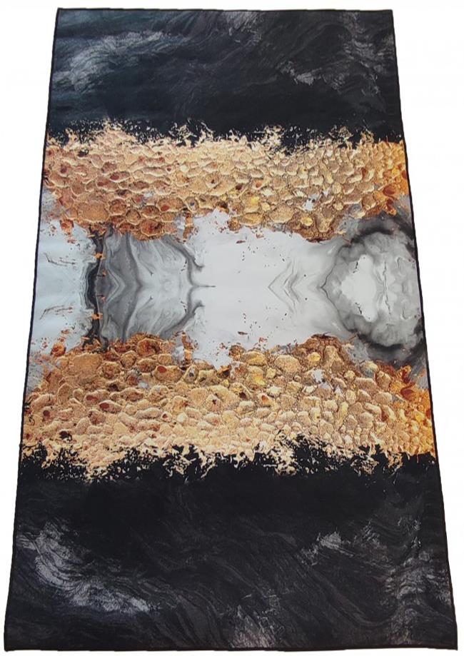 4sleep Kusový koberec Black & Gold 13 – 60 × 100 cm