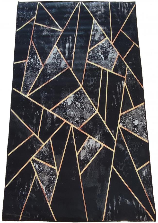 4sleep Kusový koberec Black & Gold 16 – 60 × 100 cm