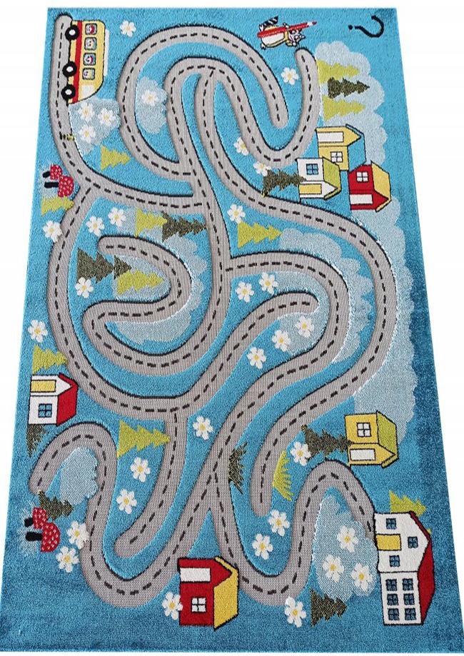 4sleep Detský kusový koberec Color Kids 02 modrý – 100 × 150 cm