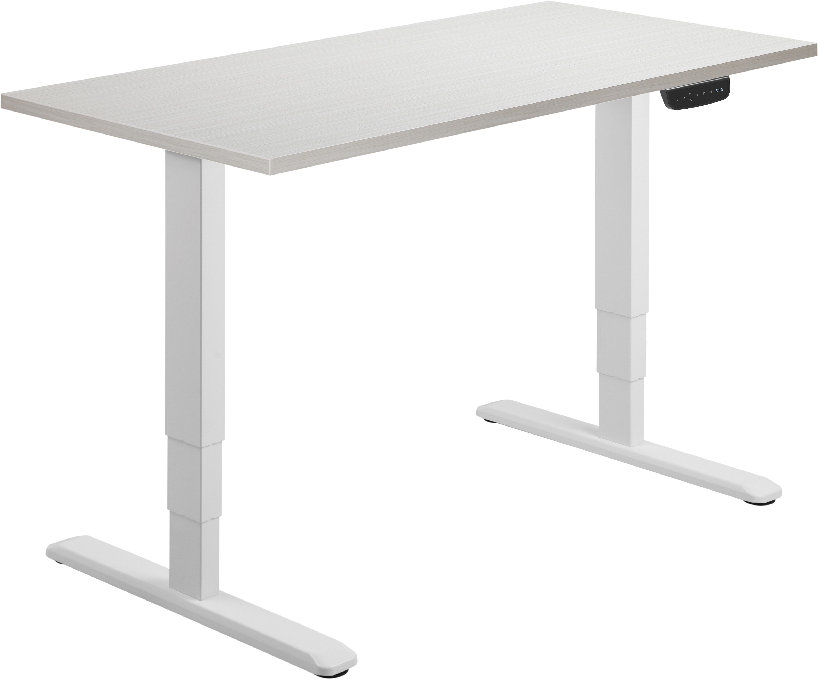 AlzaErgo Table ET1 NewGen biely + doska TTE-01 140 × 80 cm biely dub