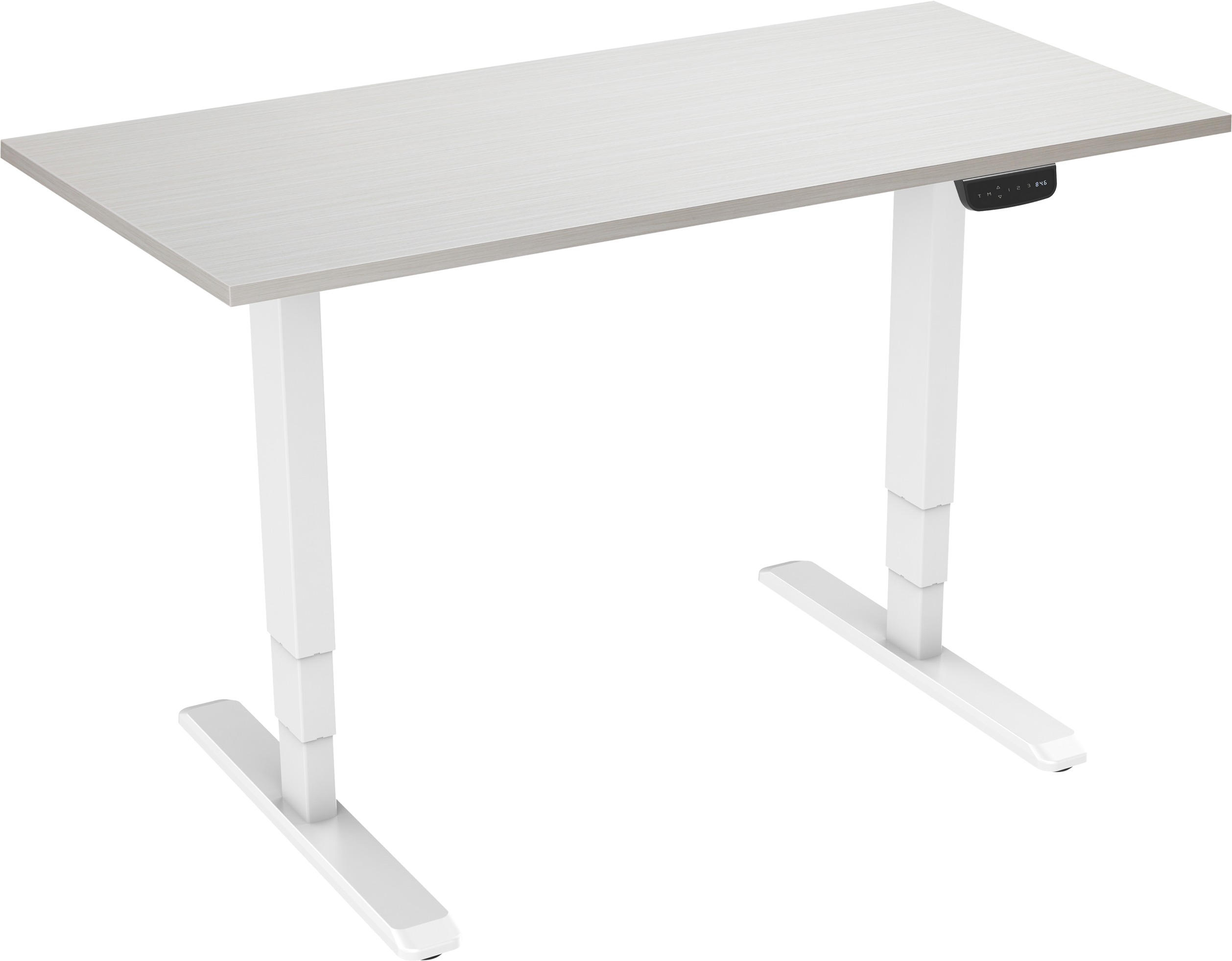 AlzaErgo Table ET1 NewGen biely + doska TTE-03 160 × 80 cm biely dub