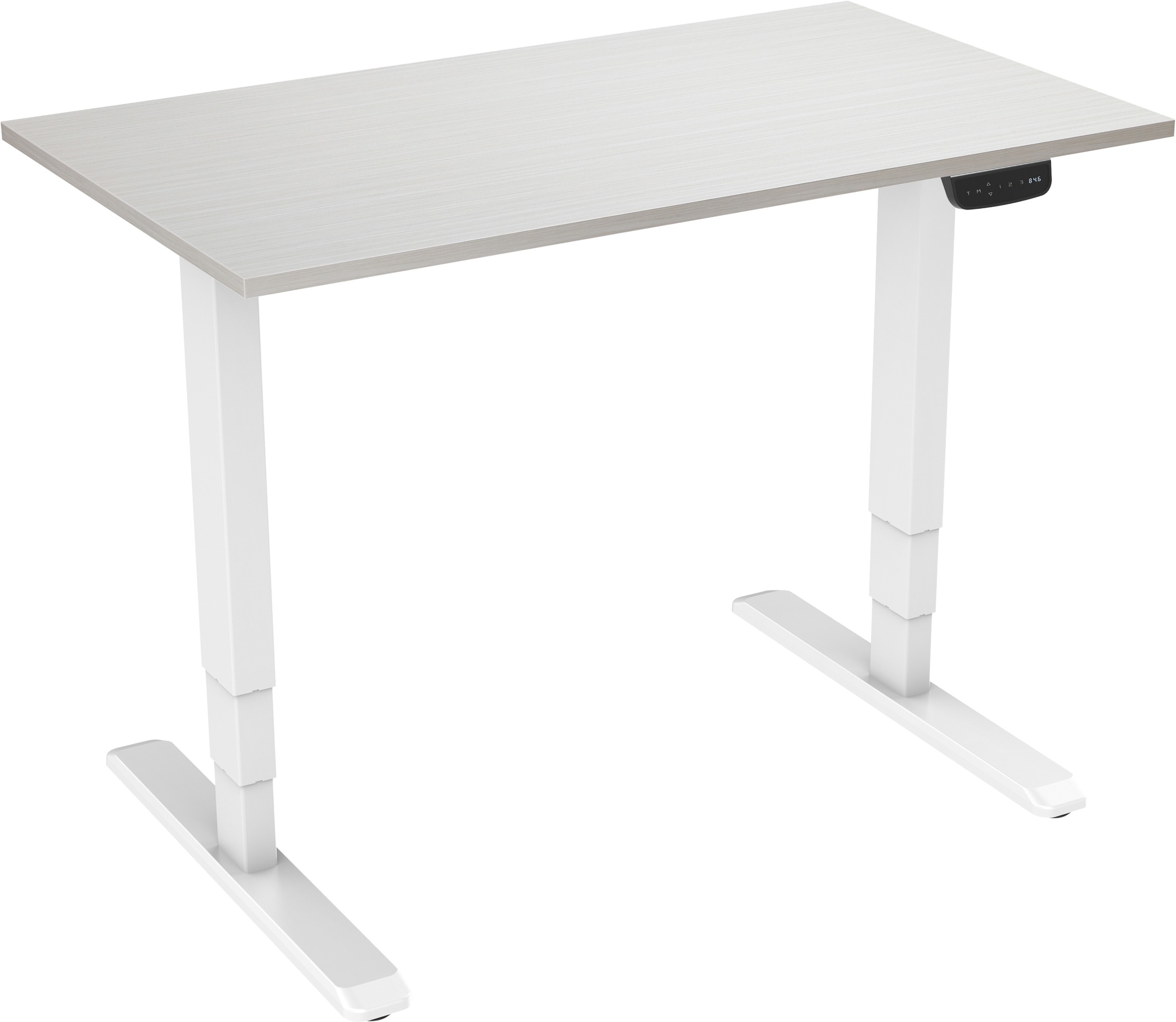 AlzaErgo Table ET1 NewGen biely + doska TTE-12 120 × 80 cm biely dub