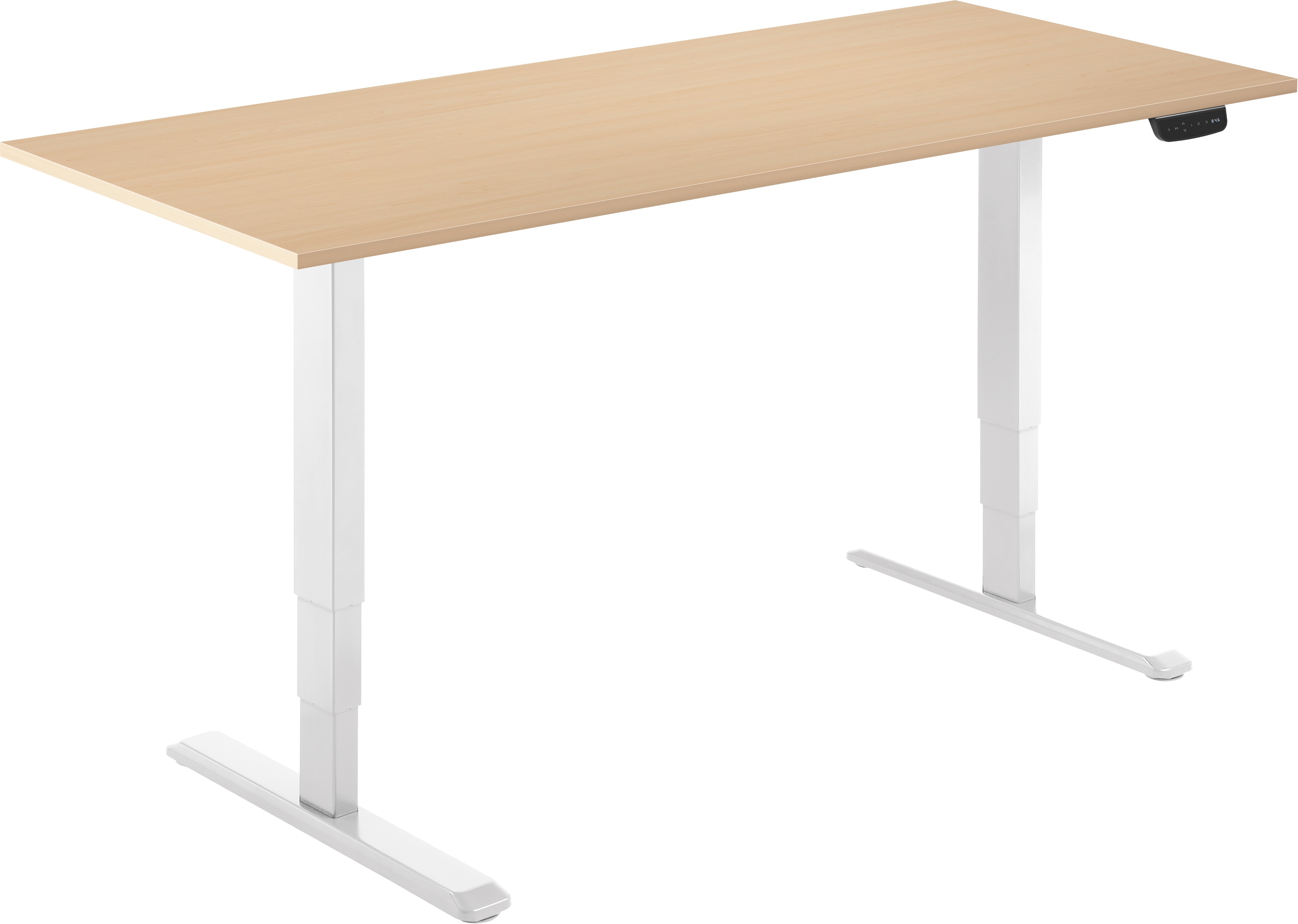 AlzaErgo Table ET1 NewGen biely + doska 140 × 80 cm lamino breza