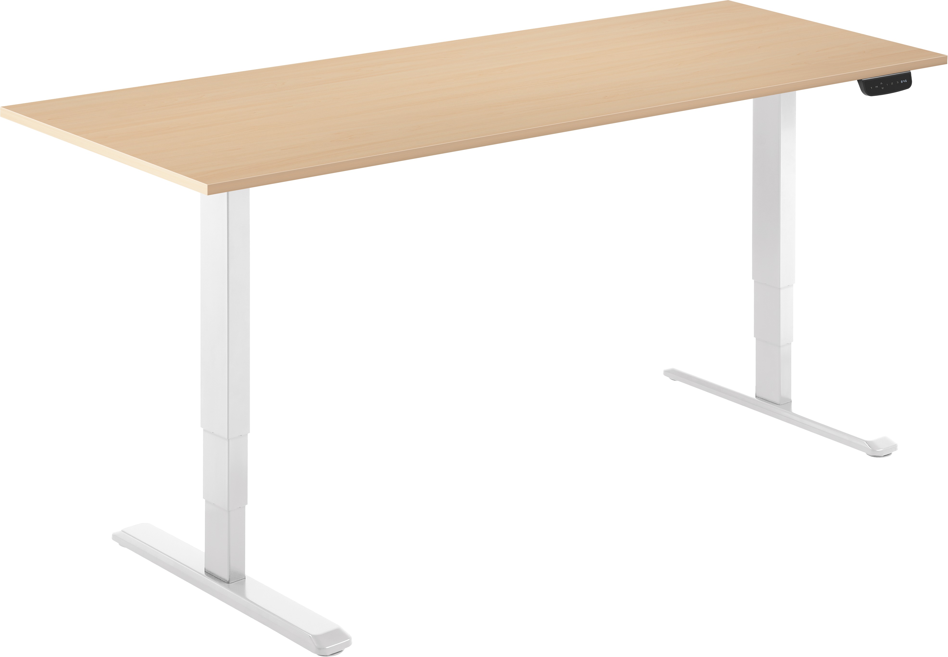 AlzaErgo Table ET1 NewGen biely + doska 160 × 80 cm lamino breza