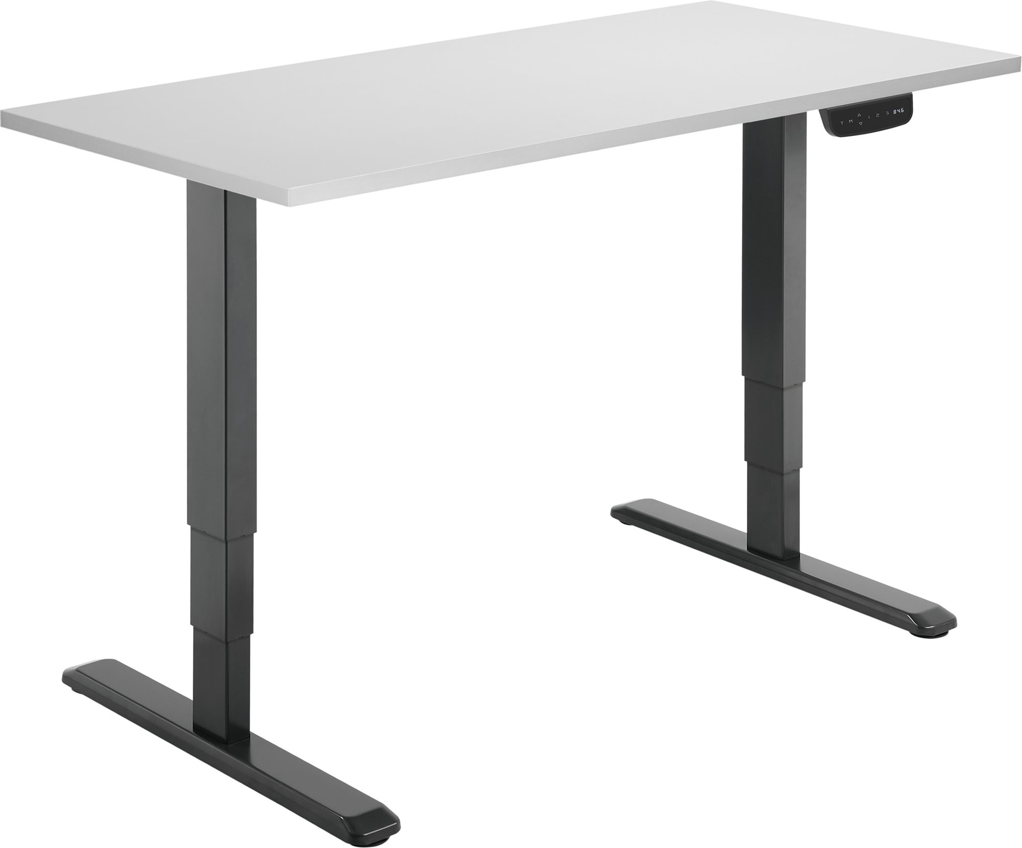 AlzaErgo Table ET1 NewGen čierny + doska TTE-12 120 × 80 cm biely laminát