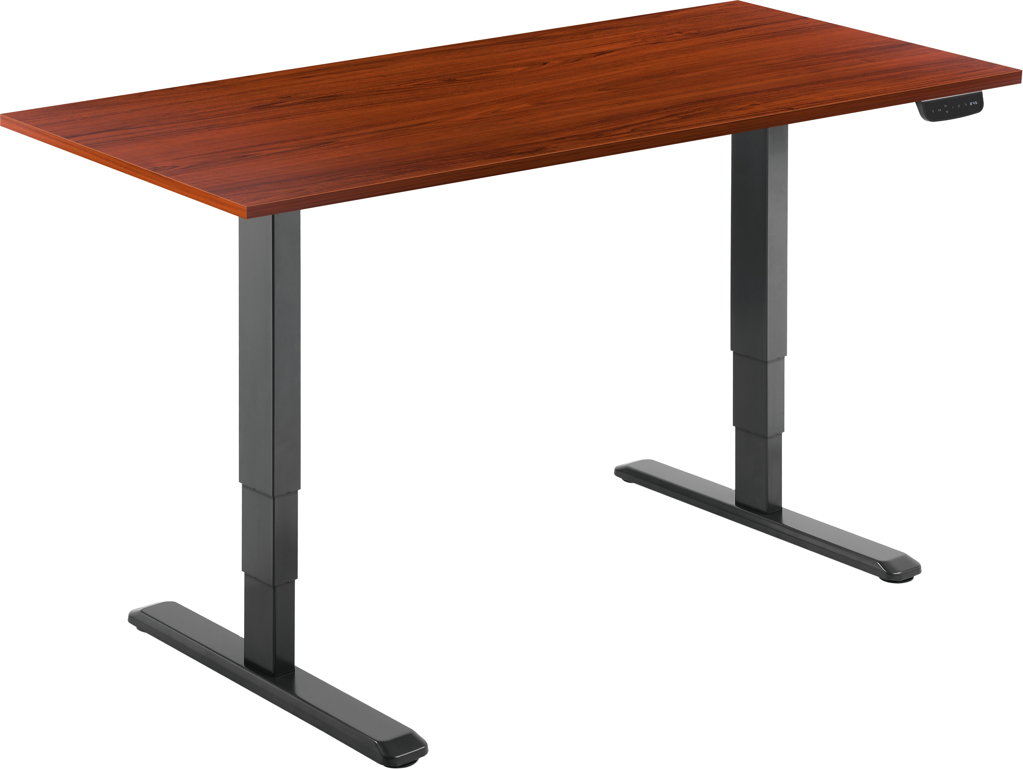 AlzaErgo Table ET1 NewGen čierny + doska TTE-12 120 × 80 cm lamino gaštan