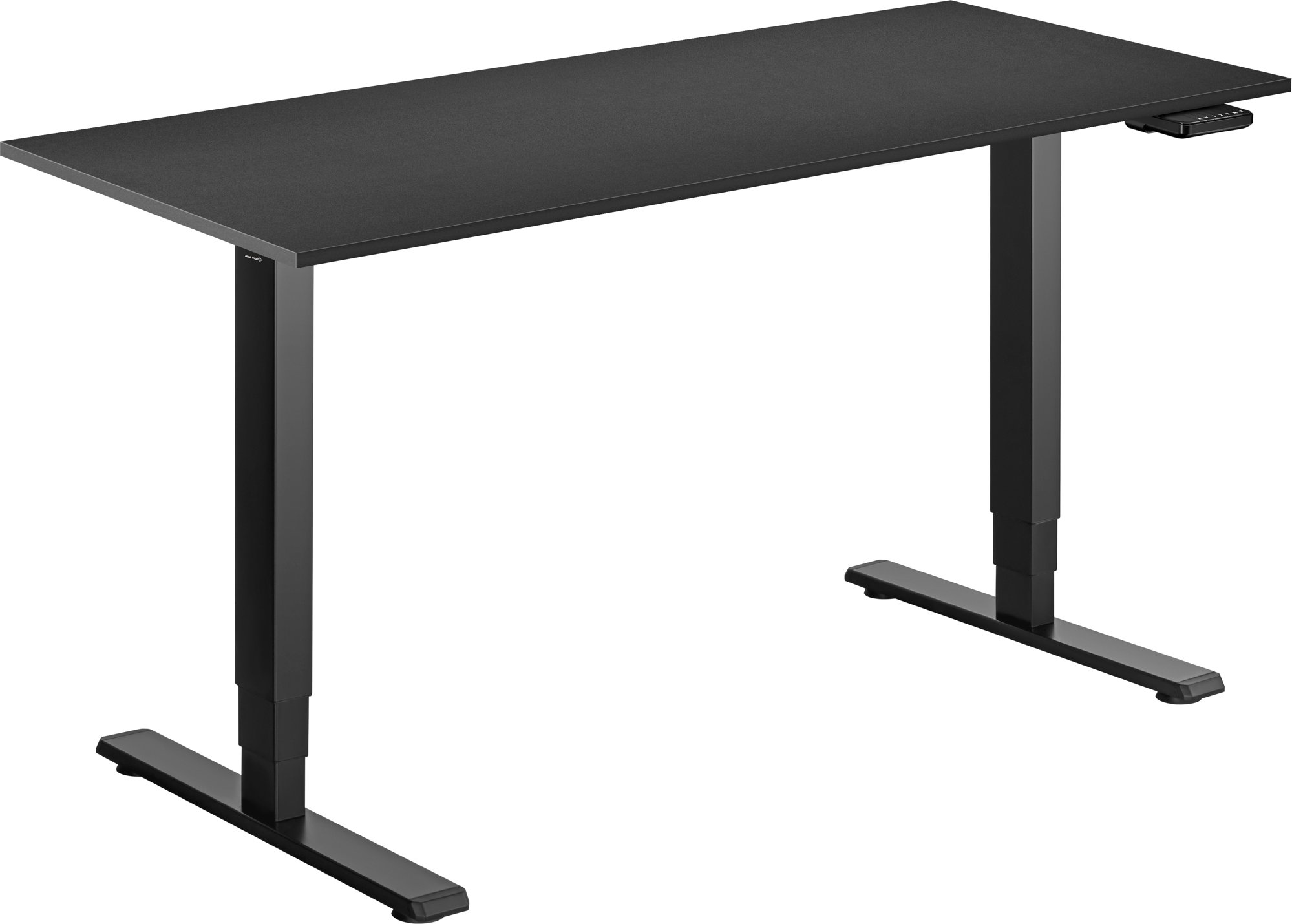 AlzaErgo Table ET1 Essential čierny + doska 140 × 80 cm lamino čierna