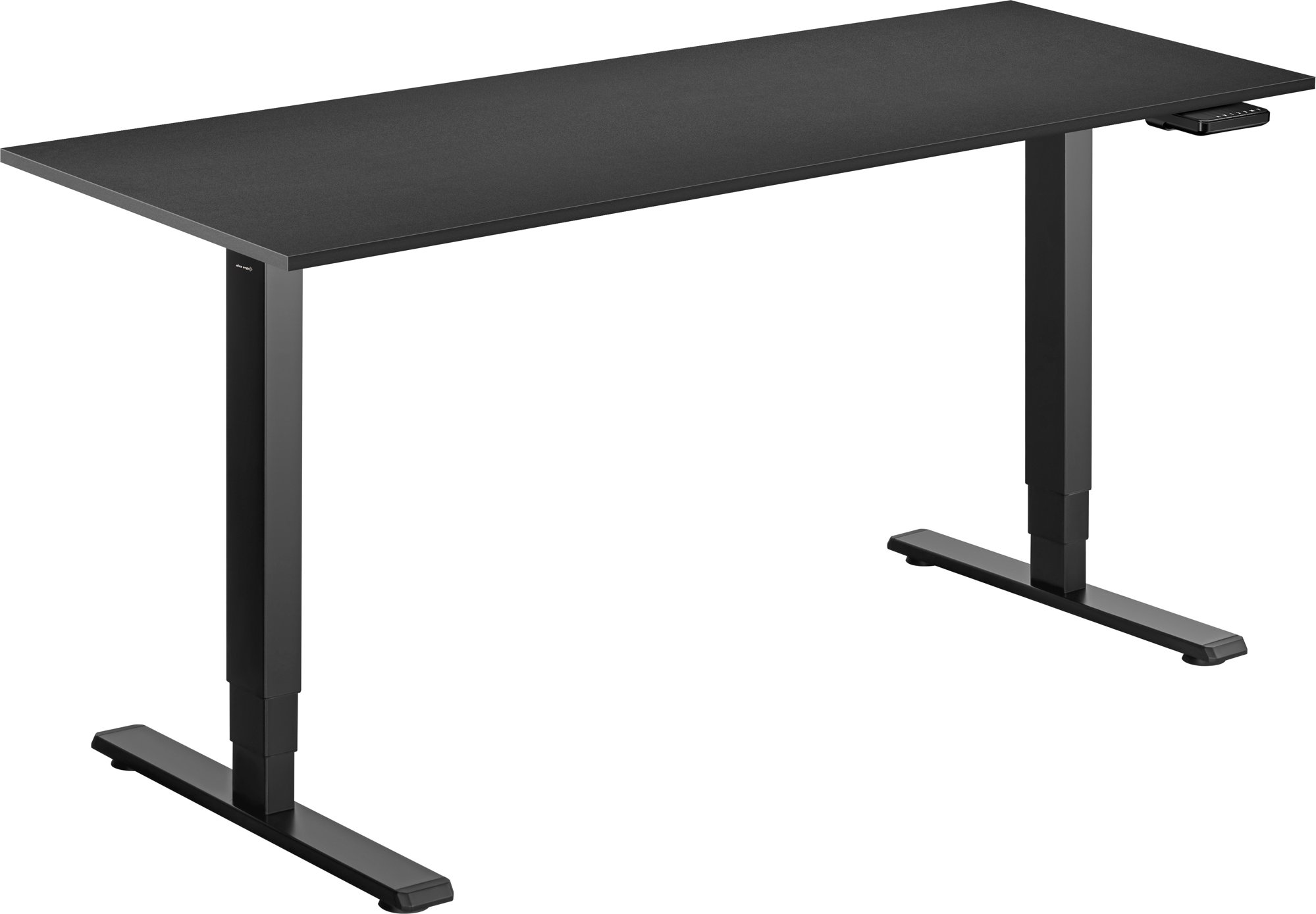 AlzaErgo Table ET1 Essential čierny + doska 160 × 80 cm lamino čierna
