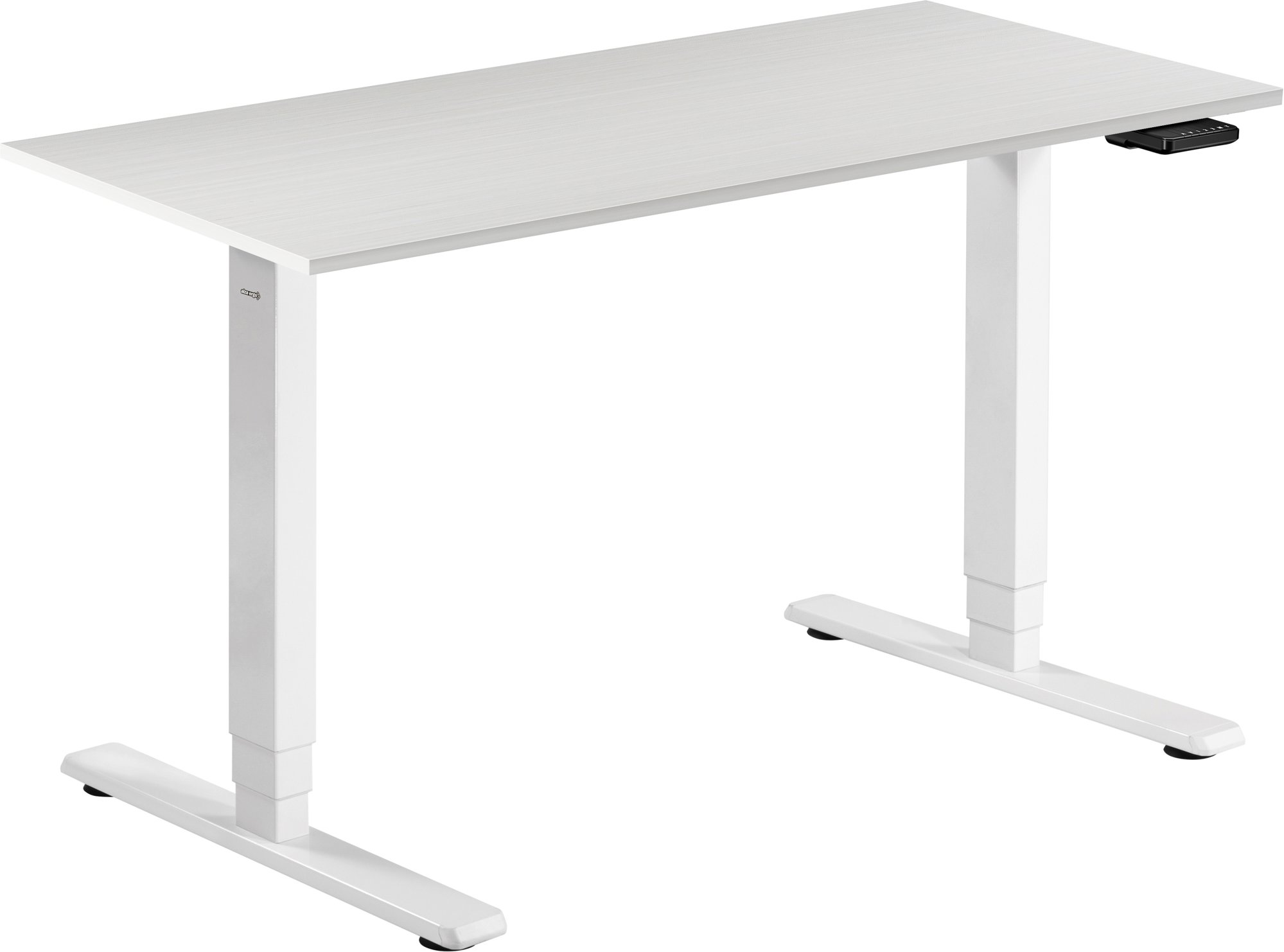 AlzaErgo Table ET1 Essential biely + doska 120 × 80 cm lamino biely dub