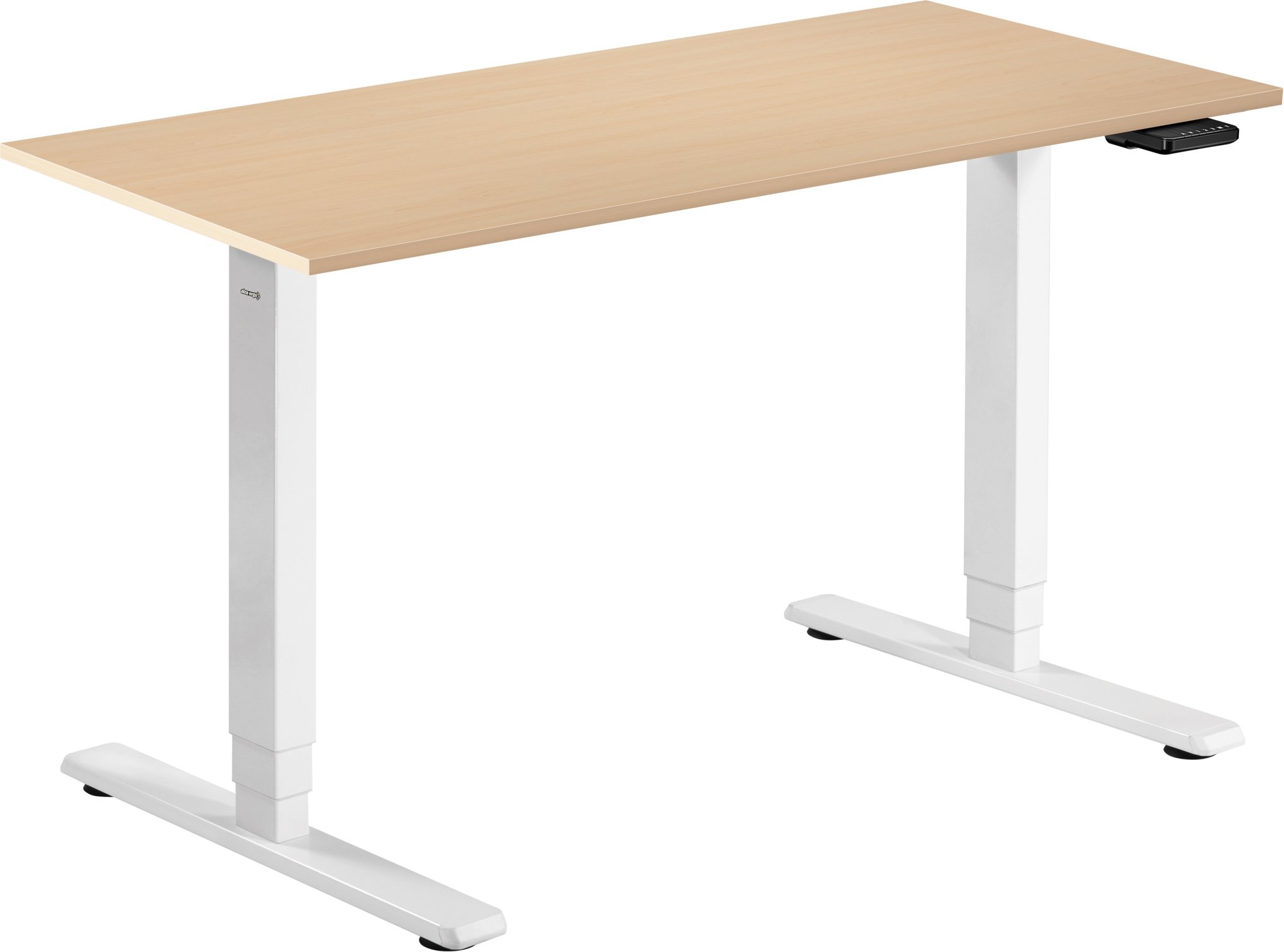 AlzaErgo Table ET1 Essential biely + doska 120 × 80 cm lamino breza