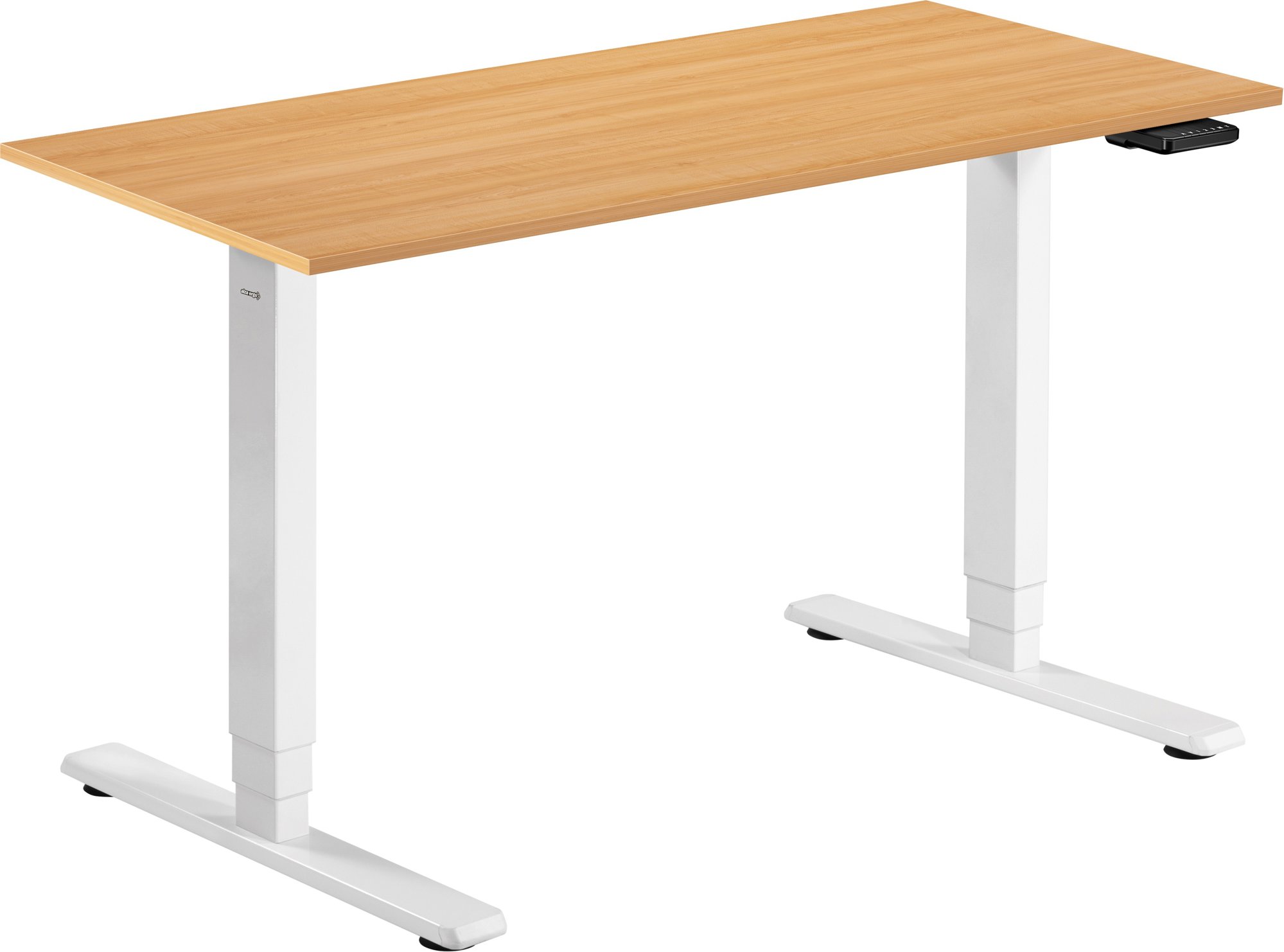 AlzaErgo Table ET1 Essential biely + doska 120 × 80 cm lamino dub