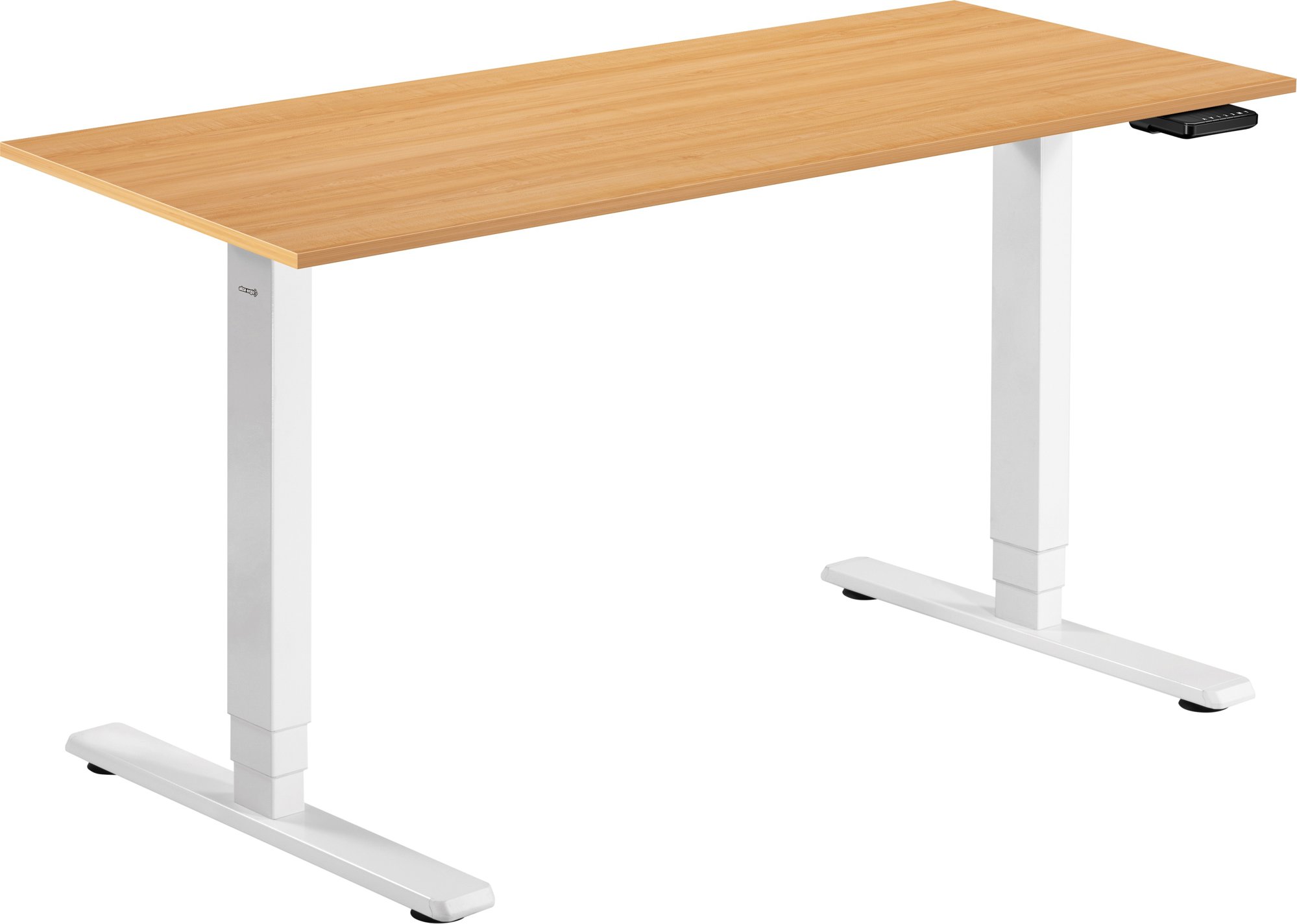 AlzaErgo Table ET1 Essential biely + doska 140 × 80 cm lamino dub