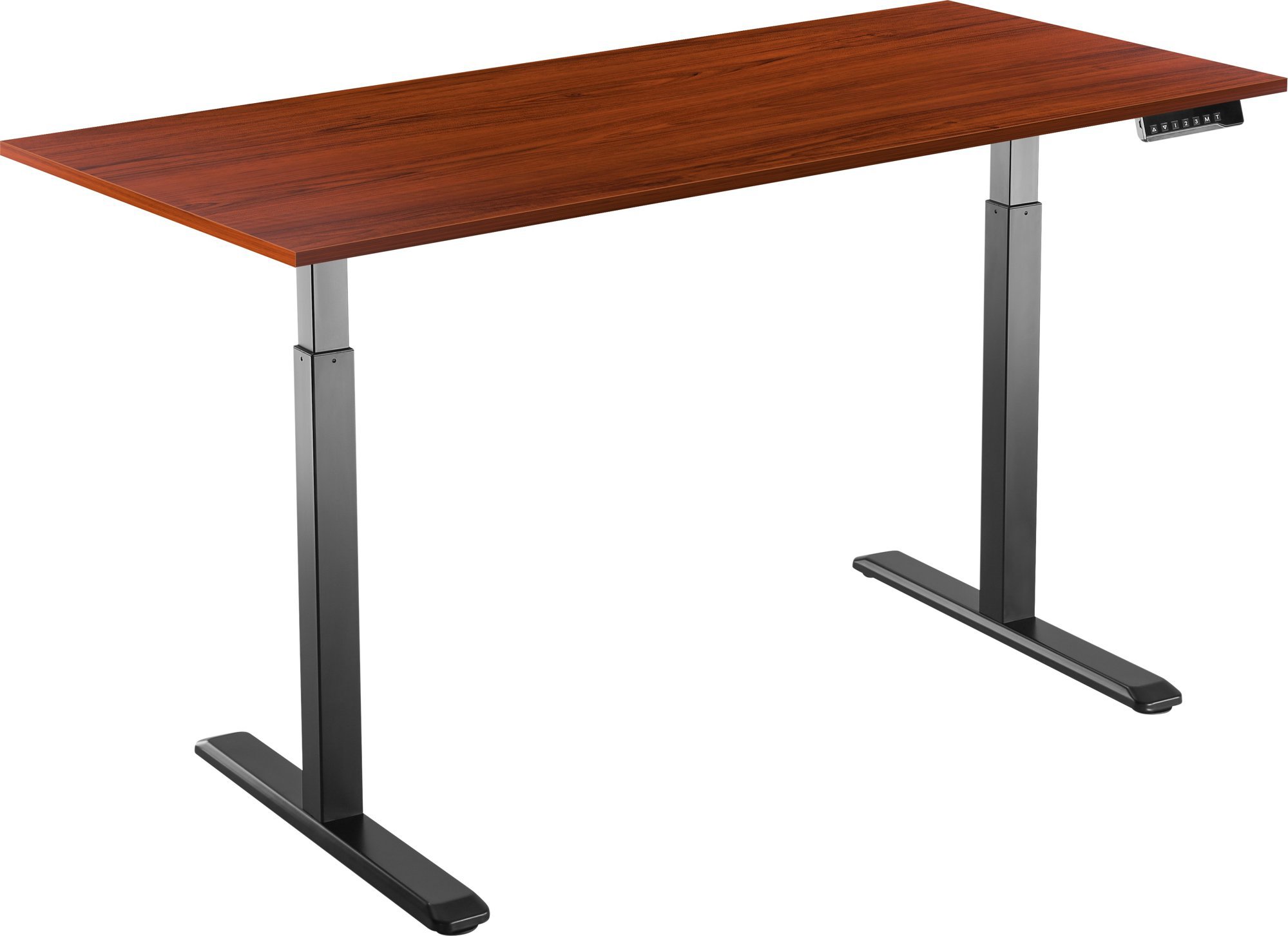 AlzaErgo Table ET2 čierny + doska TTE-01 140 × 80 cm lamino gaštan
