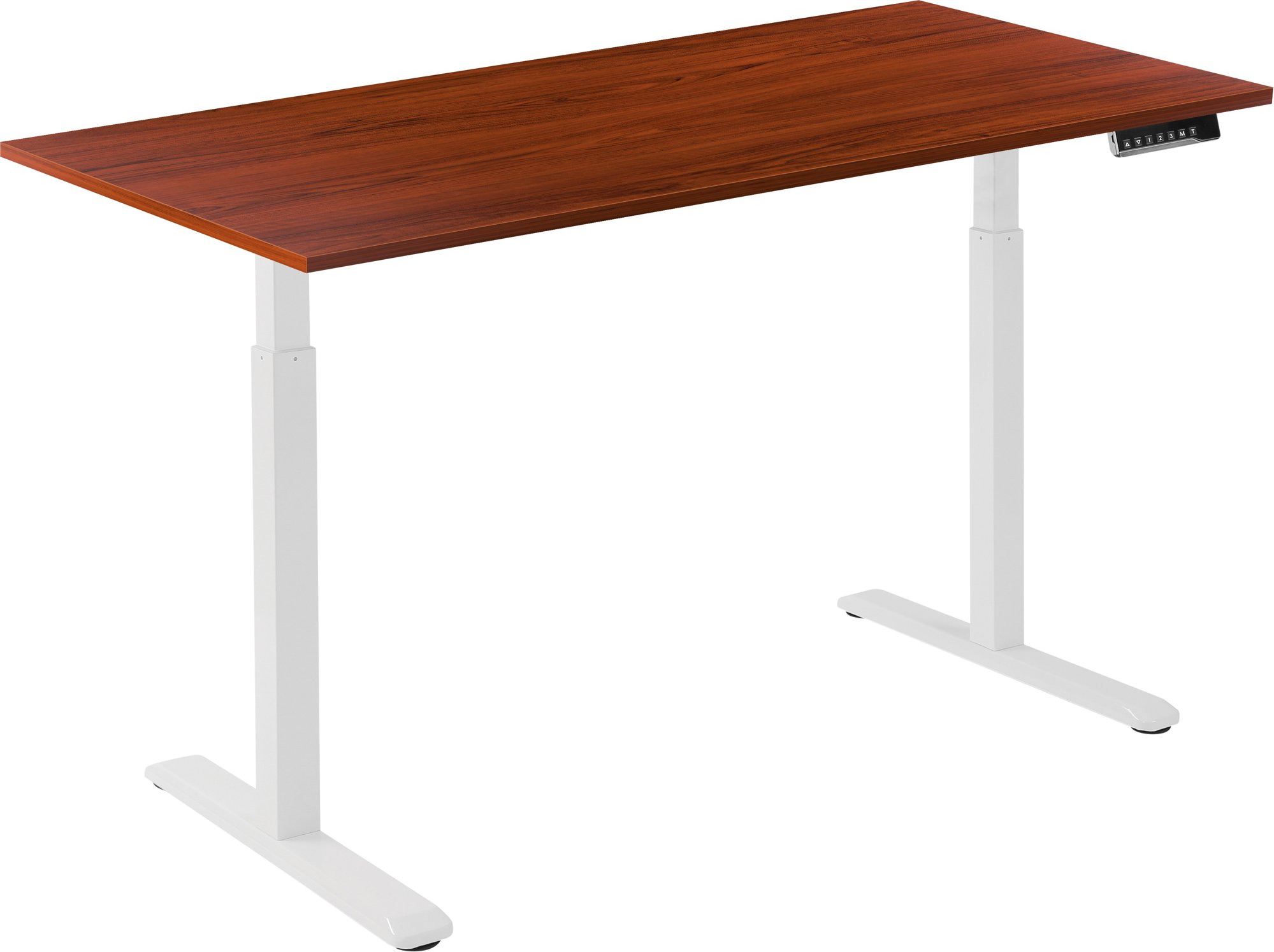 AlzaErgo Table ET2 biely + doska TTE-12 120 × 80 cm lamino gaštan