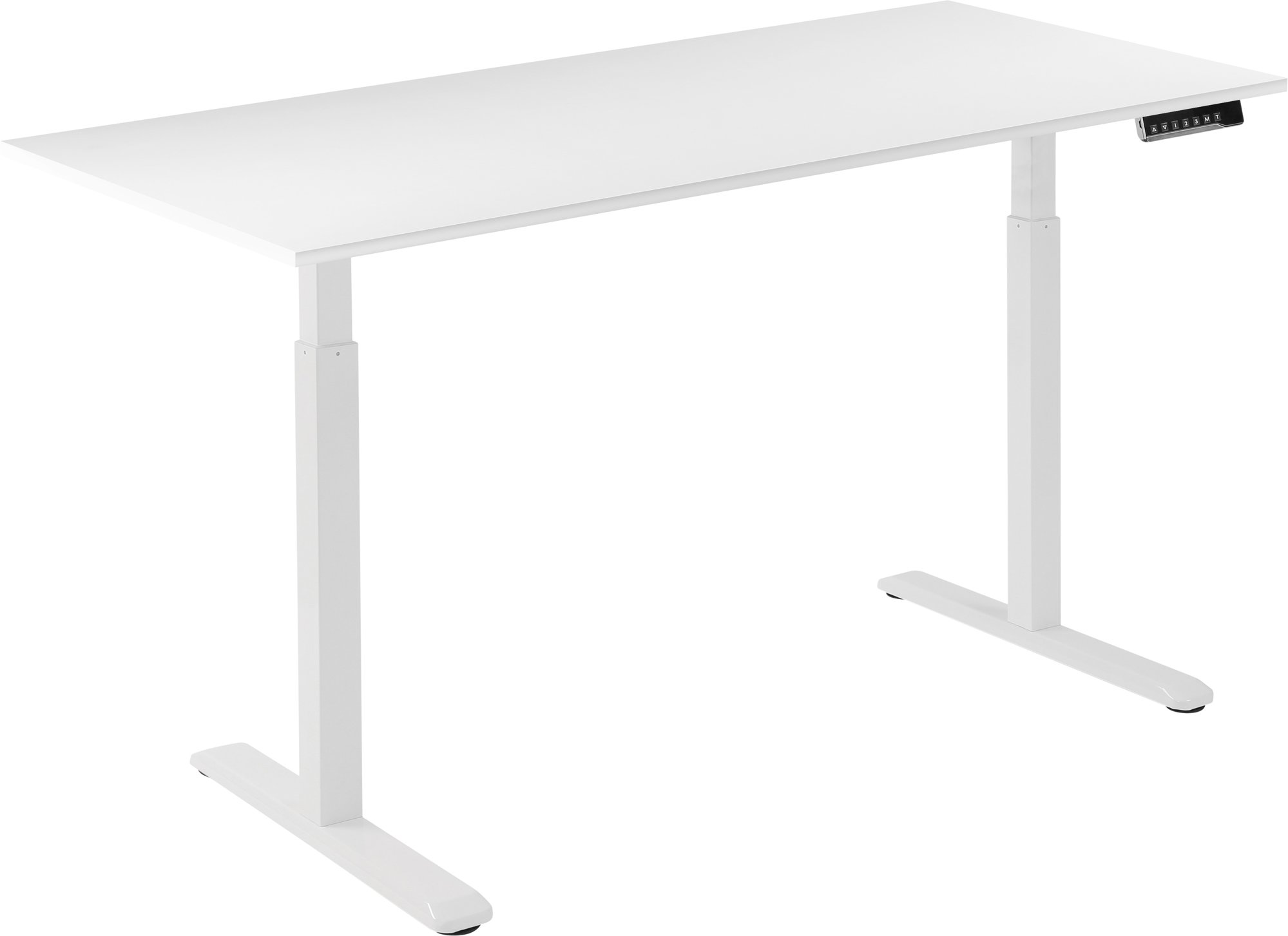 AlzaErgo Table ET2 biely + doska 140 × 80 cm lamino biela