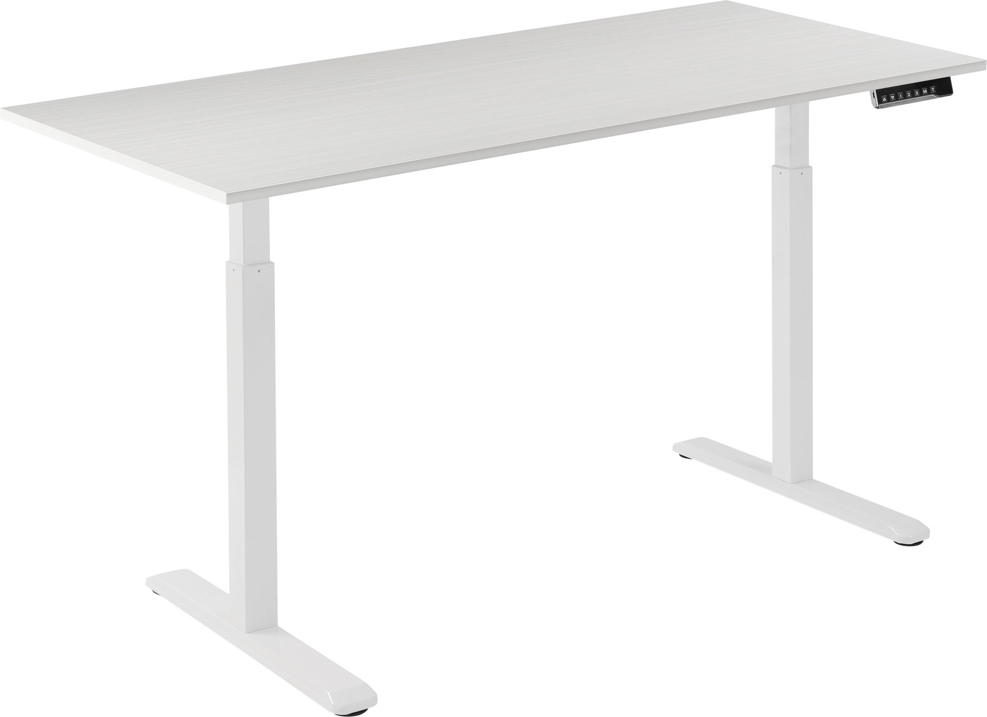 AlzaErgo Table ET2 biely + doska 140 × 80 cm lamino biely dub
