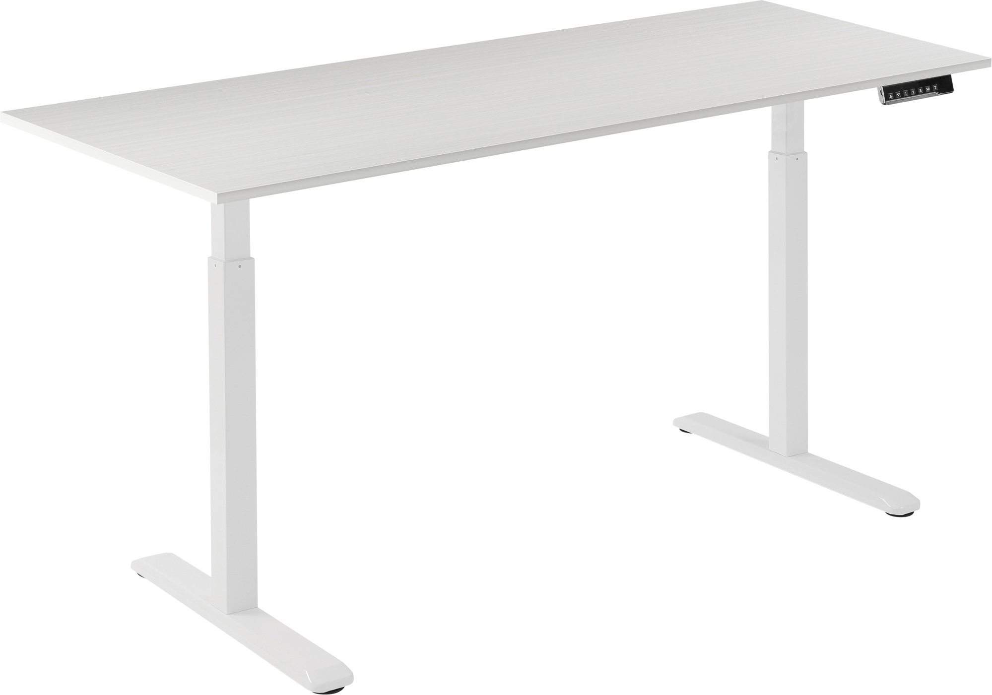 AlzaErgo Table ET2 biely + doska 160 × 80 cm lamino biely dub