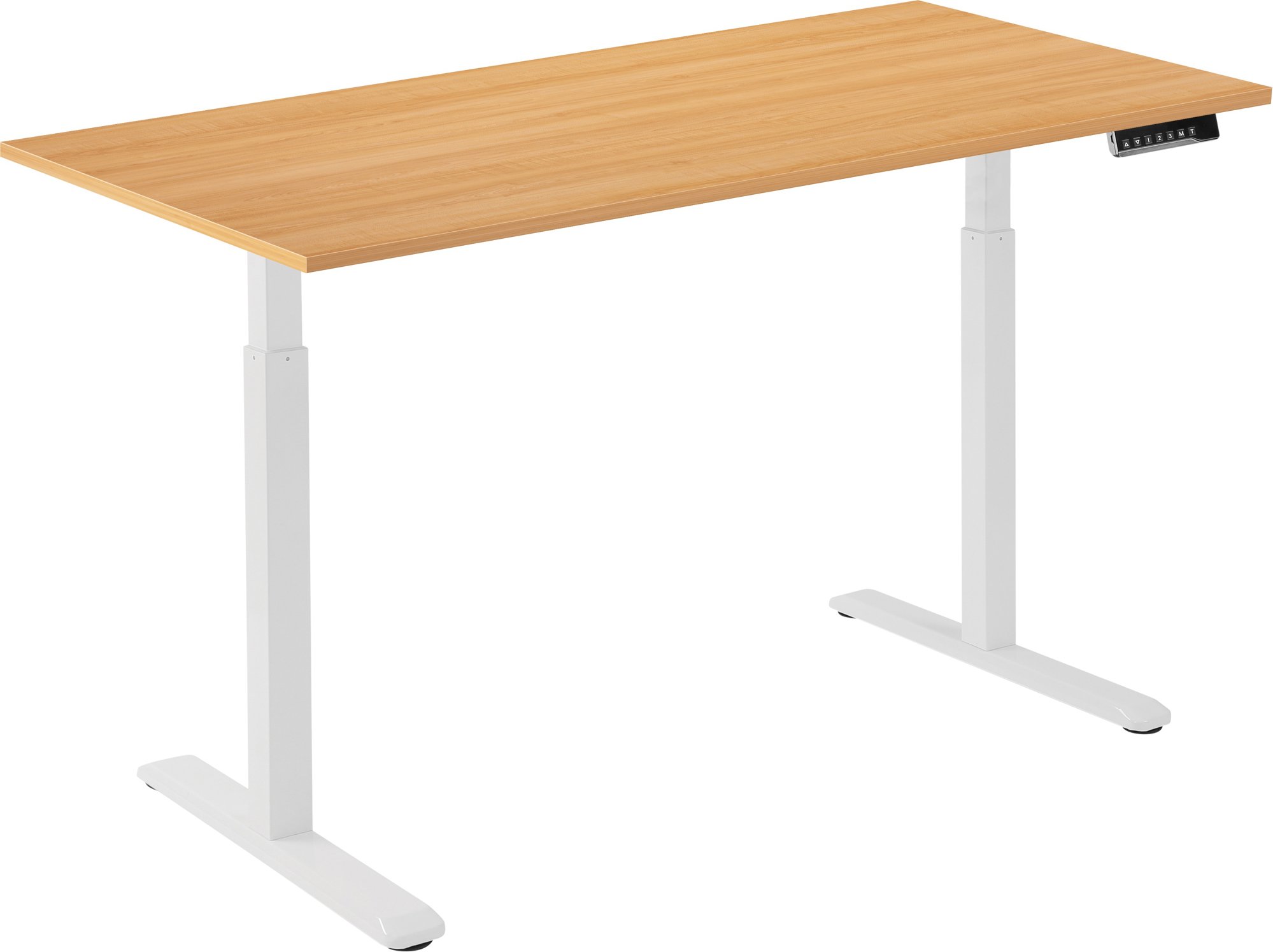 AlzaErgo Table ET2 biely + doska 120 × 80 cm lamino dub