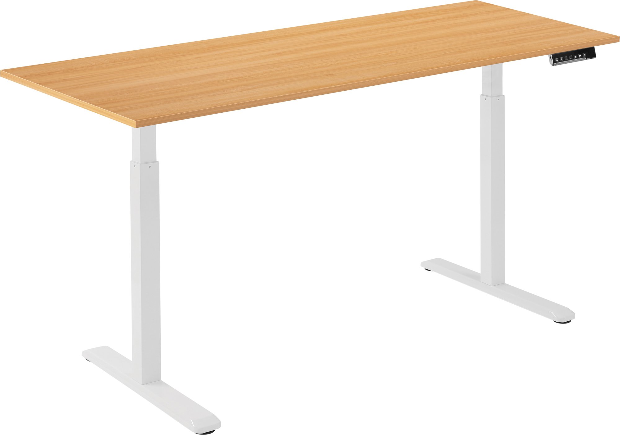 AlzaErgo Table ET2 biely + doska 160 × 80 cm lamino dub