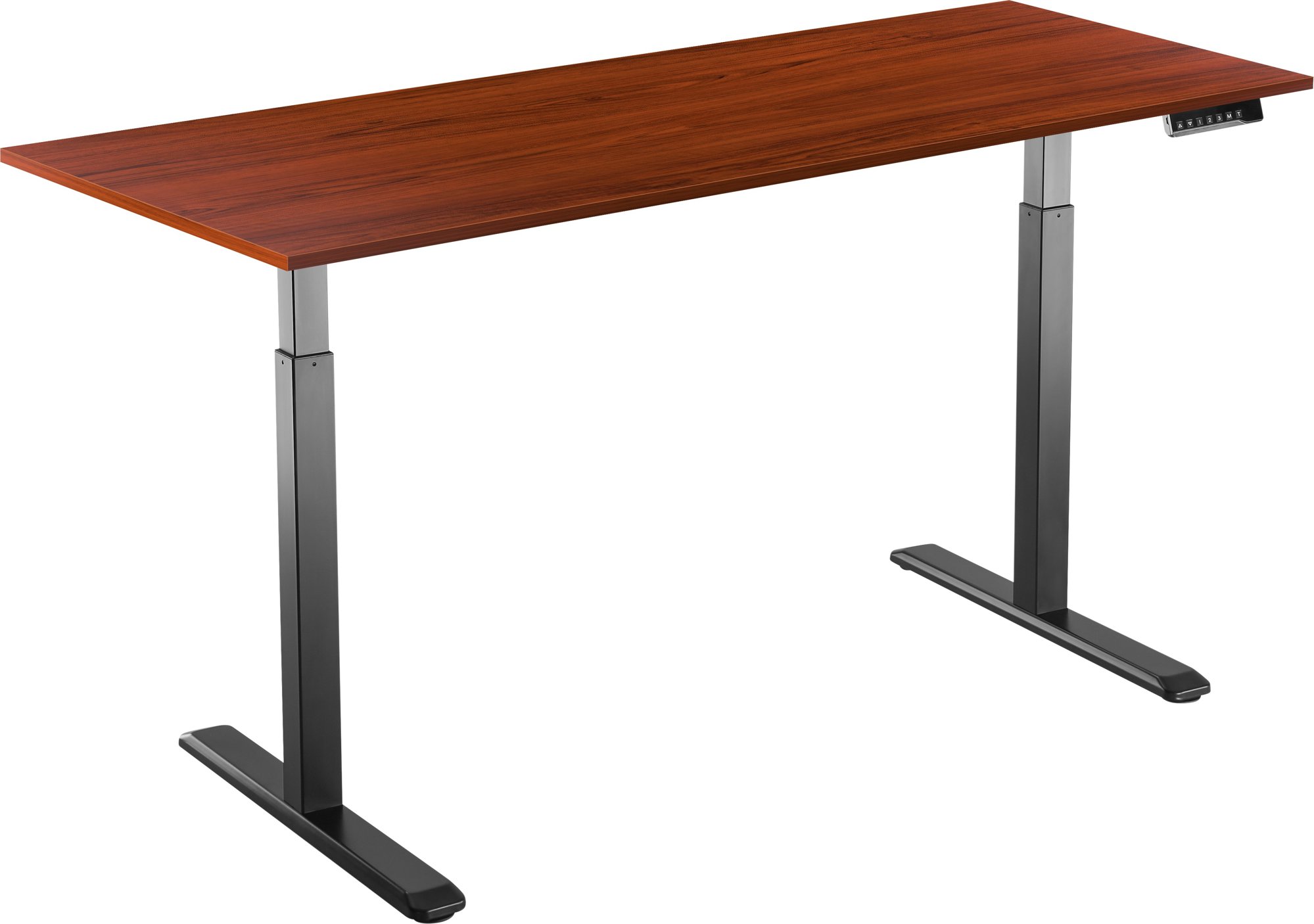 AlzaErgo Table ET2 čierny + doska TTE-03 160 × 80 cm lamino gaštan