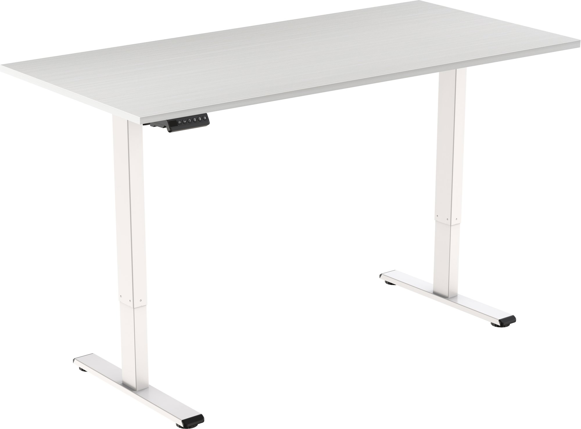 AlzaErgo Table ET2 Essential biely + doska 120 × 80 cm lamino biely dub