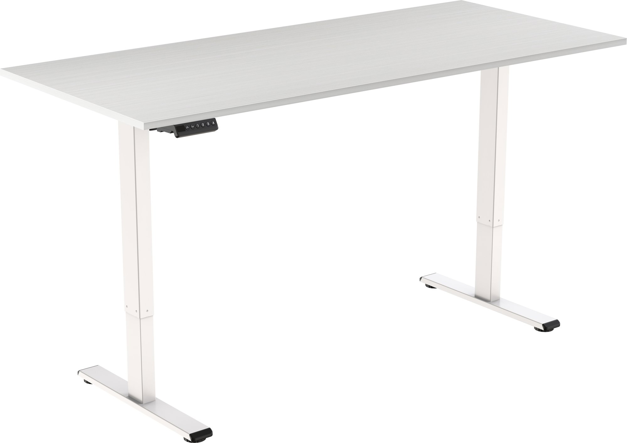 AlzaErgo Table ET2 Essential biely + doska 140 × 80 cm lamino biely dub
