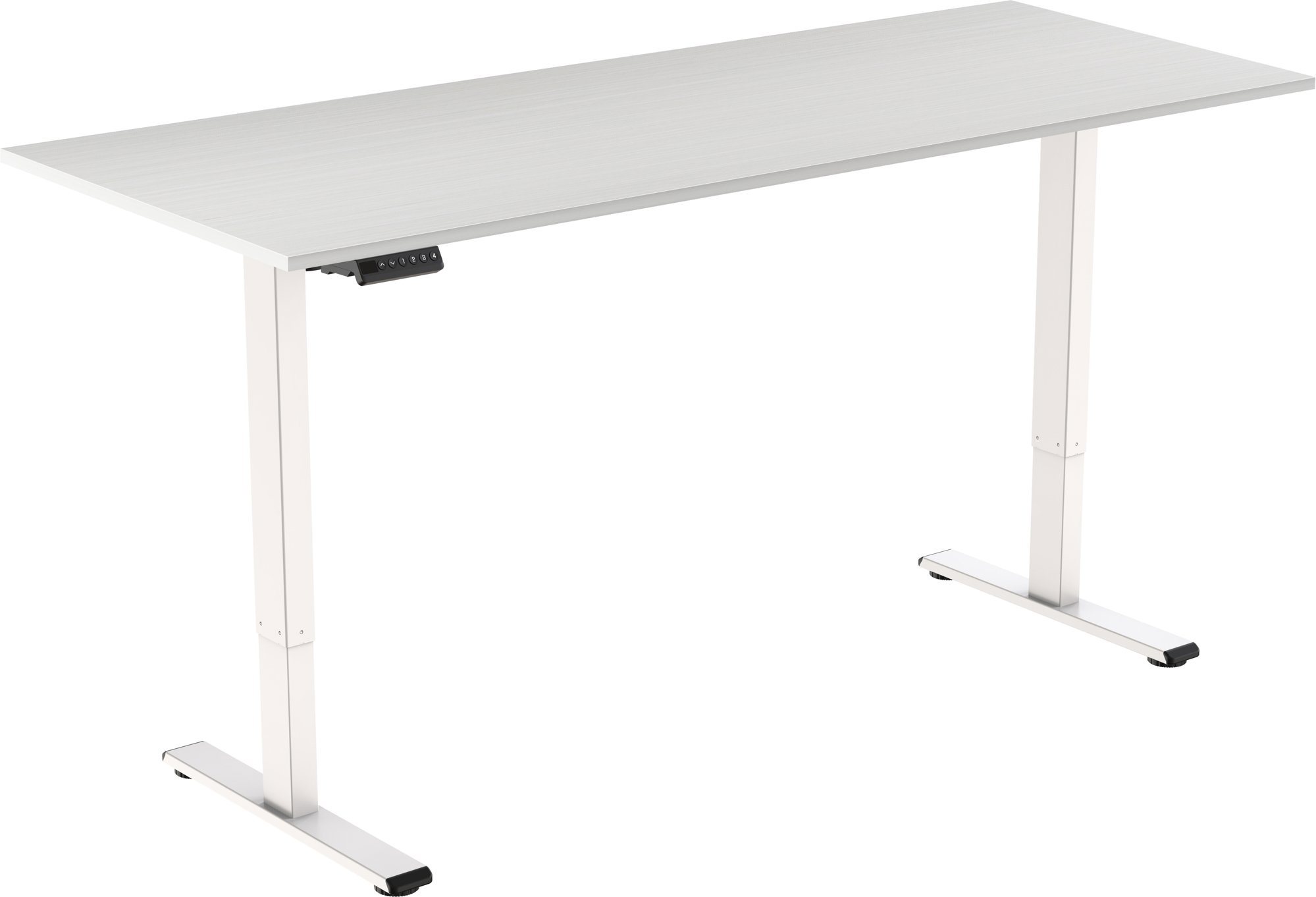 AlzaErgo Table ET2 Essential biely + doska 160 × 80 cm lamino biely dub