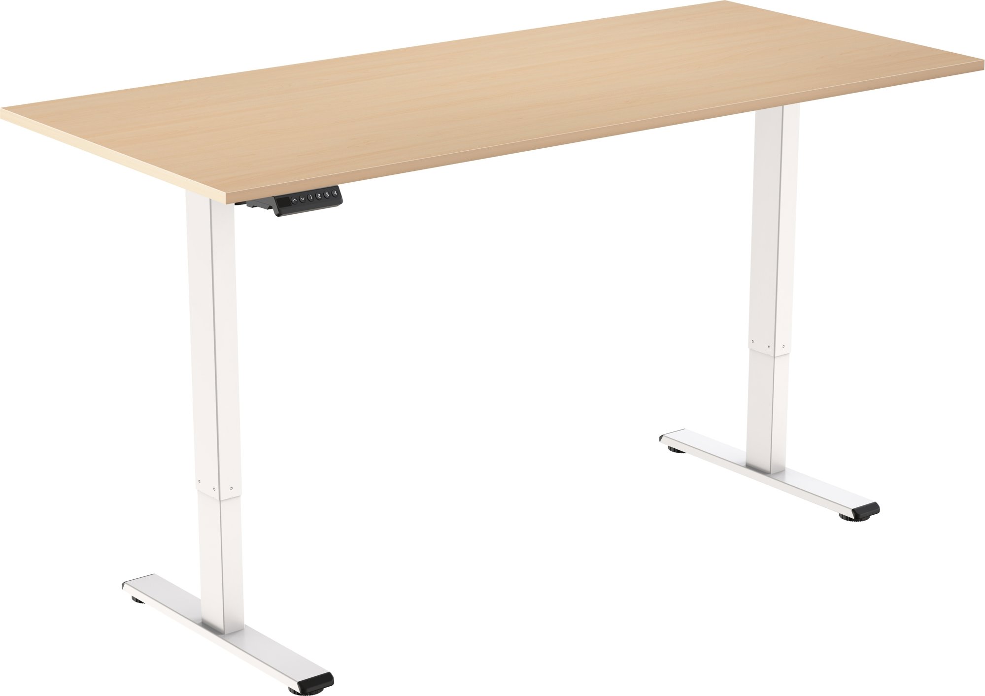 AlzaErgo Table ET2 Essential biely + doska 140 × 80 cm lamino breza