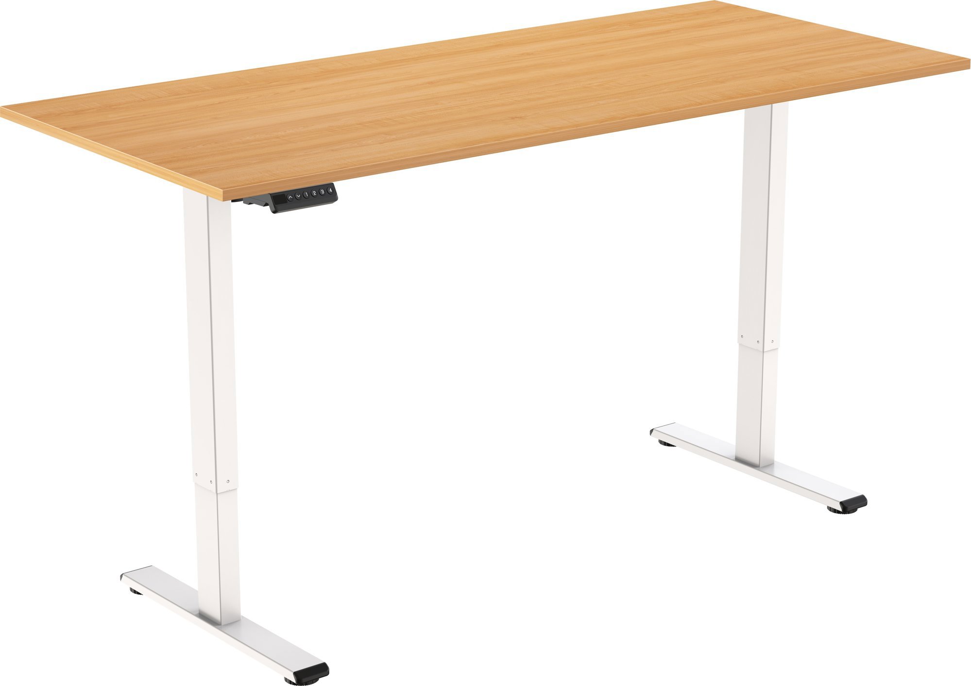 AlzaErgo Table ET2 Essential biely + doska 140 × 80 cm lamino dub