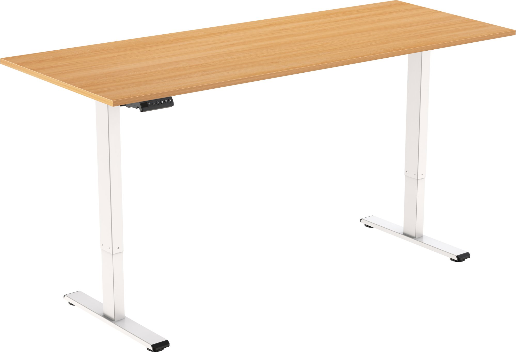 AlzaErgo Table ET2 Essential biely + doska 160 × 80 cm lamino dub