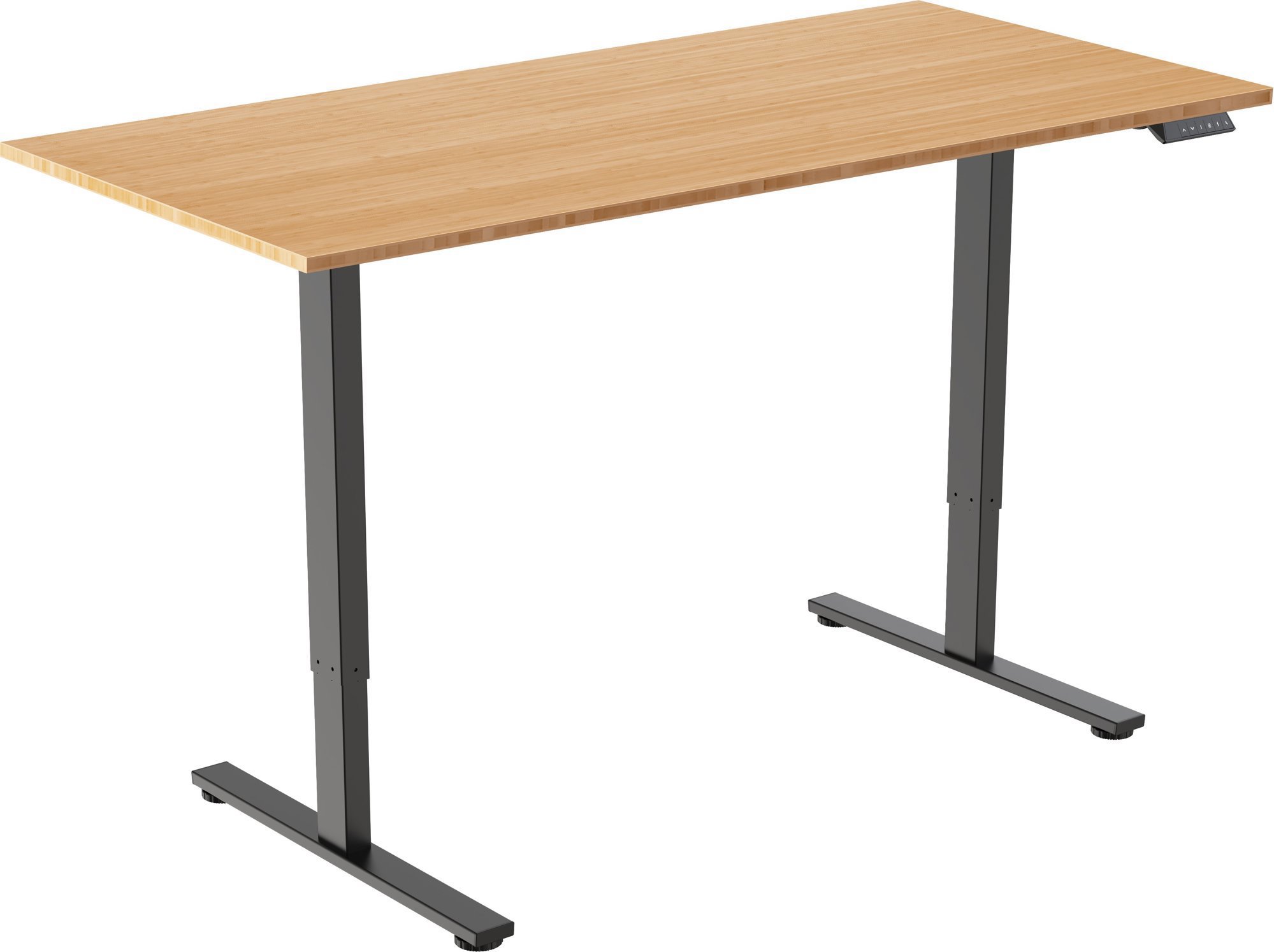 AlzaErgo Table ET2 Core čierny + doska 120 × 80 cm bambusová