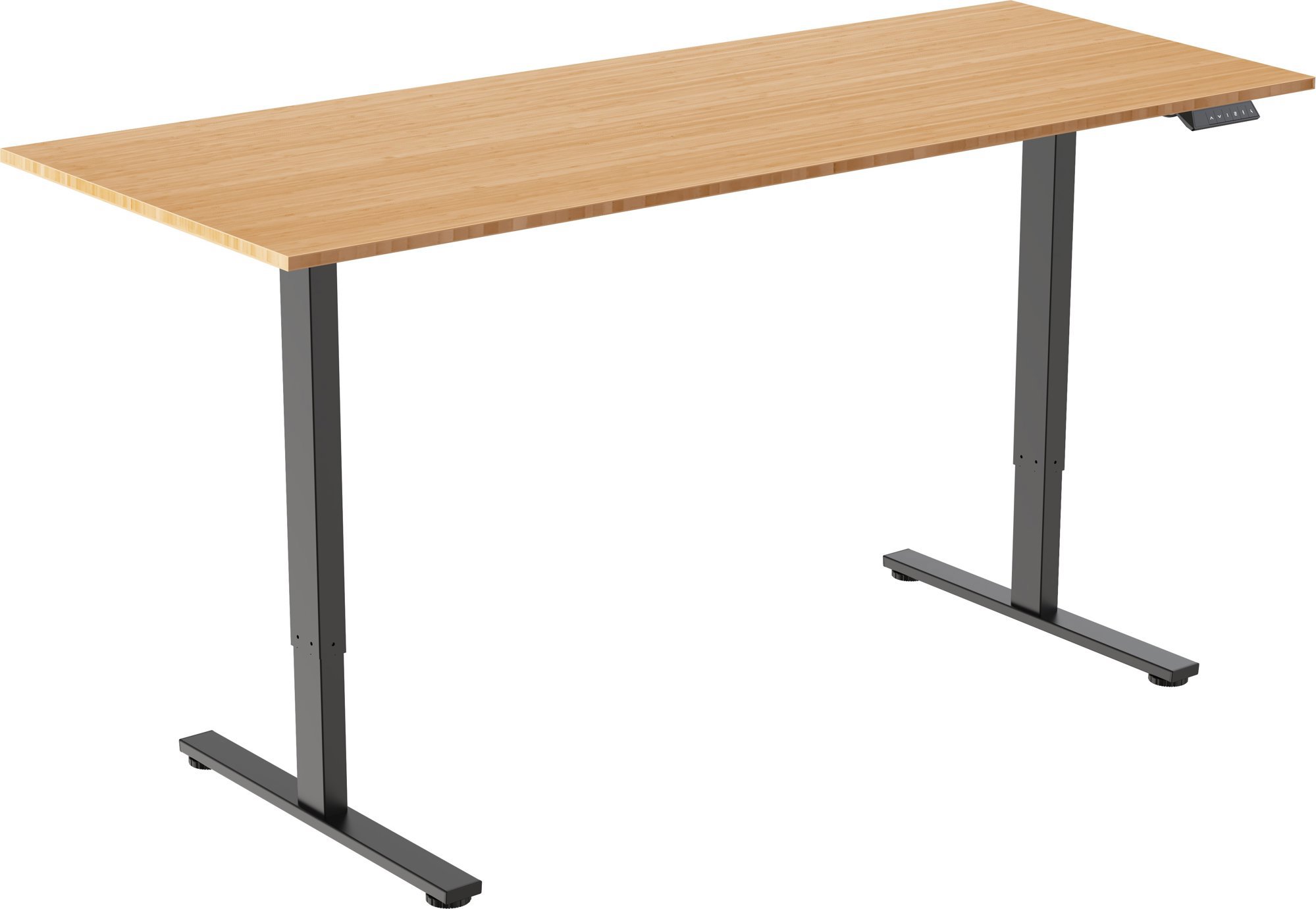 AlzaErgo Table ET2 Core čierny + doska 160 × 80 cm bambusová