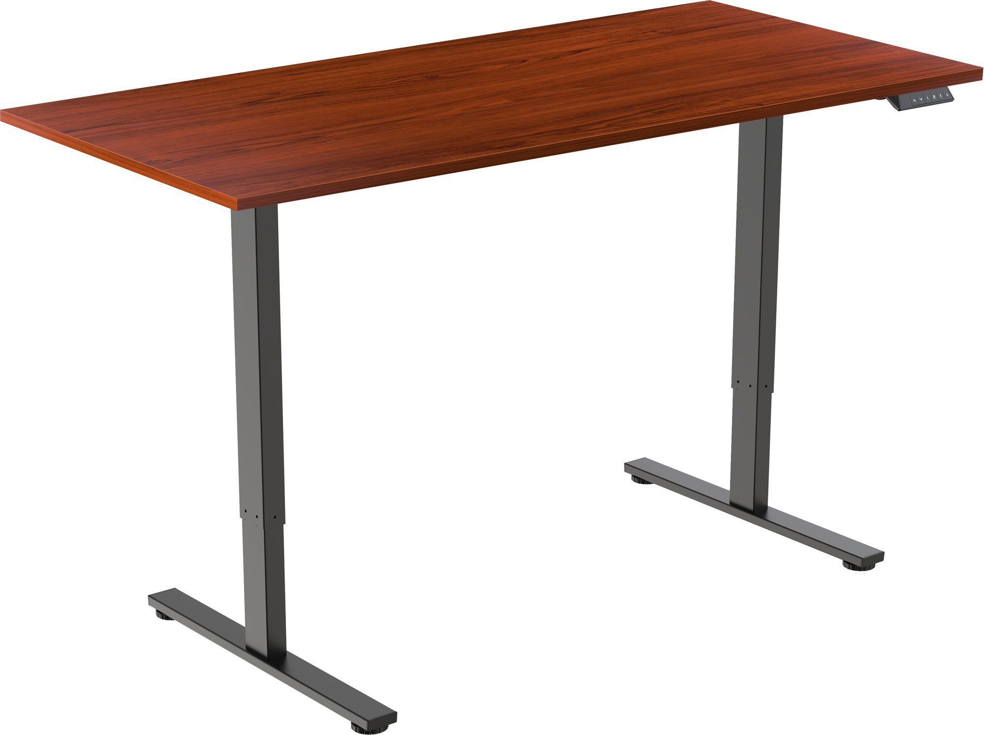 AlzaErgo Table ET2 Core čierny + doska 120 × 80 cm lamino gaštan