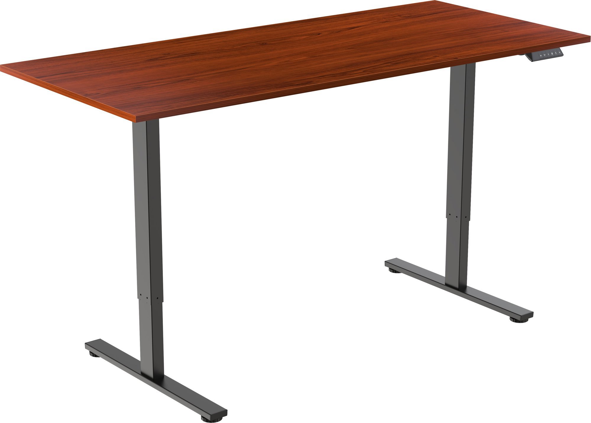 AlzaErgo Table ET2 Core čierny + doska 140 × 80 cm lamino gaštan