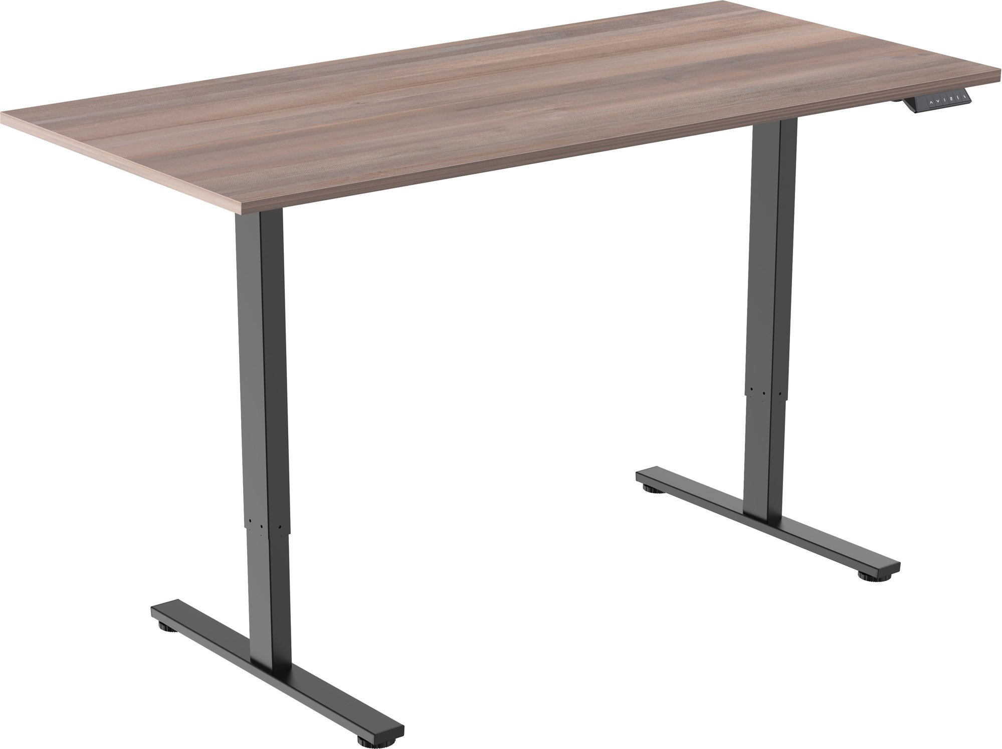 AlzaErgo Table ET2 Core čierny + doska 120 × 80 cm lamino sivý dub