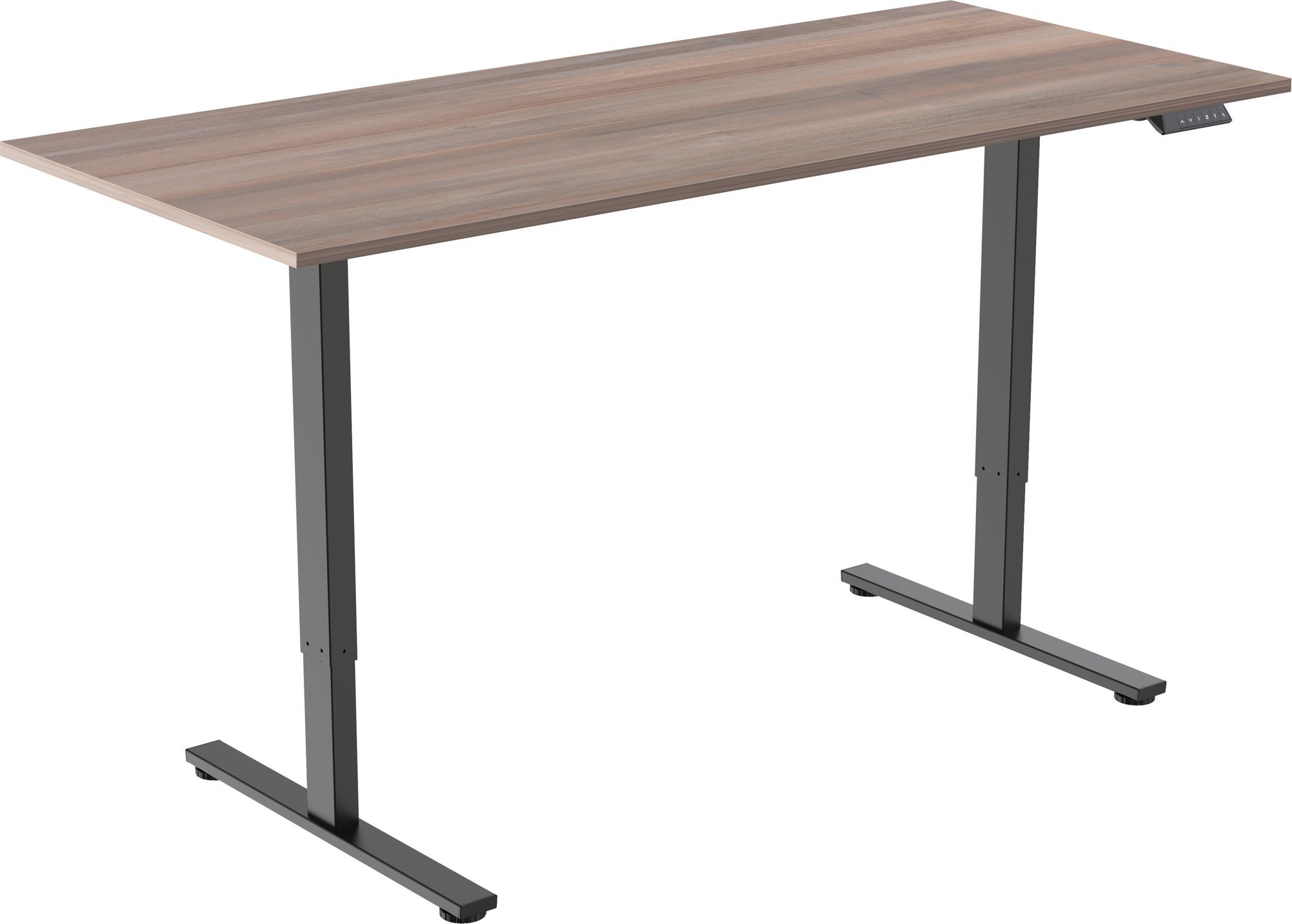AlzaErgo Table ET2 Core čierny + doska 140 × 80 cm lamino sivý dub