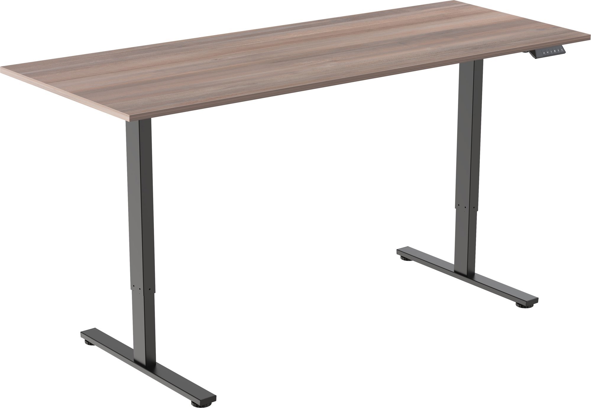 AlzaErgo Table ET2 Core čierny + doska 160 × 80 cm lamino sivý dub