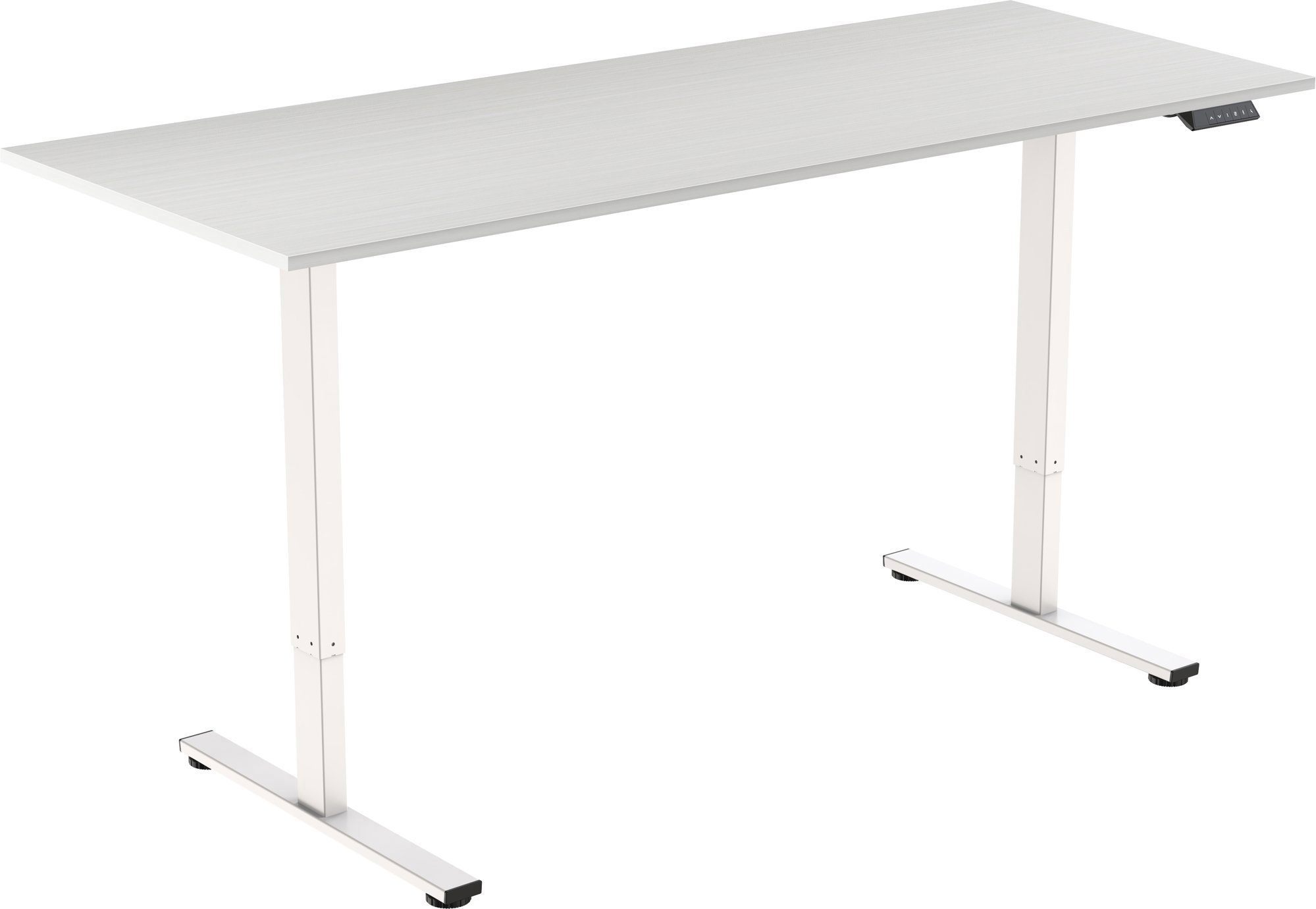 AlzaErgo Table ET2 Core biely + doska 160 × 80 cm lamino biely dub