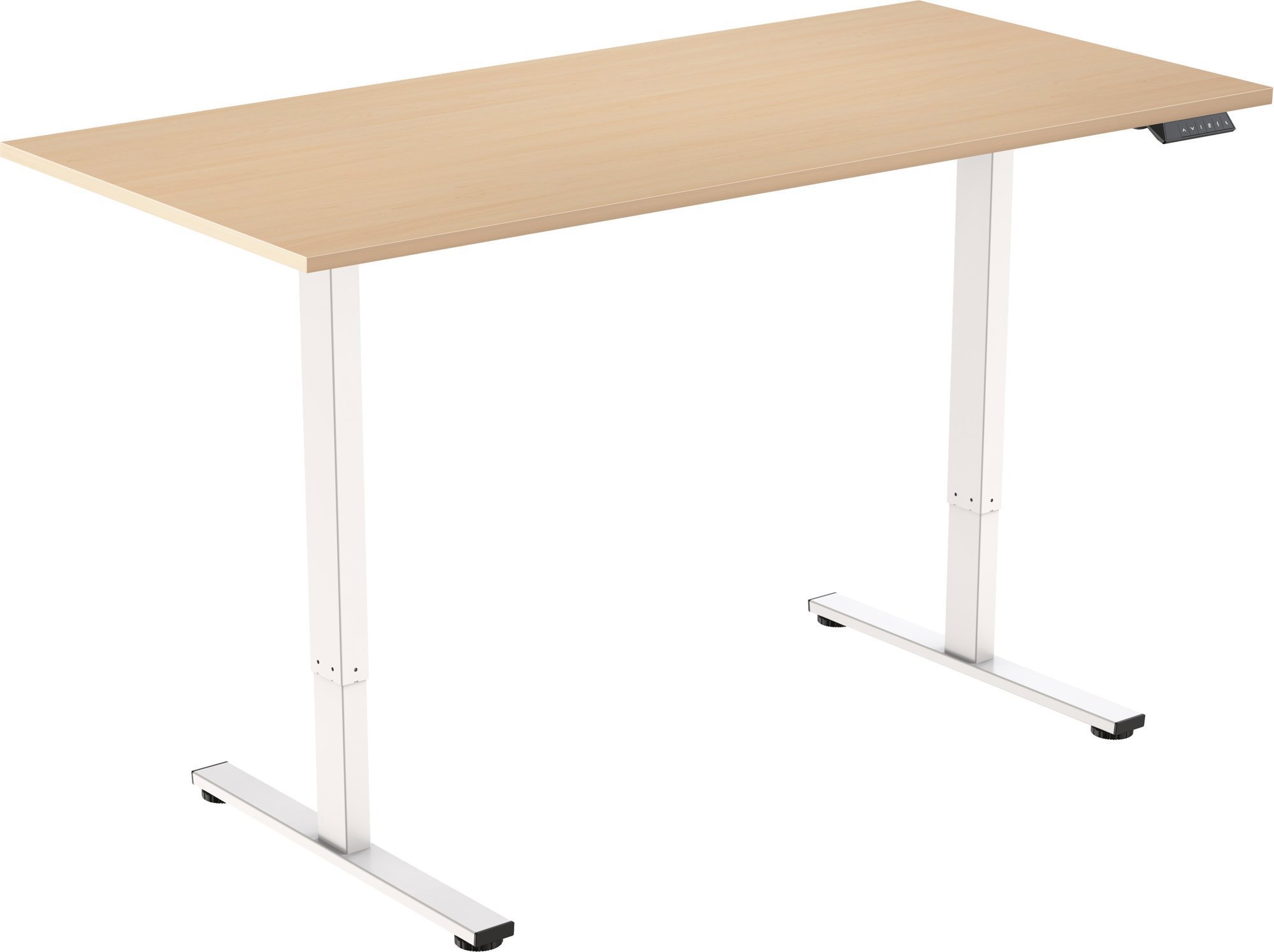 AlzaErgo Table ET2 Core biely + doska 120 × 80 cm lamino breza