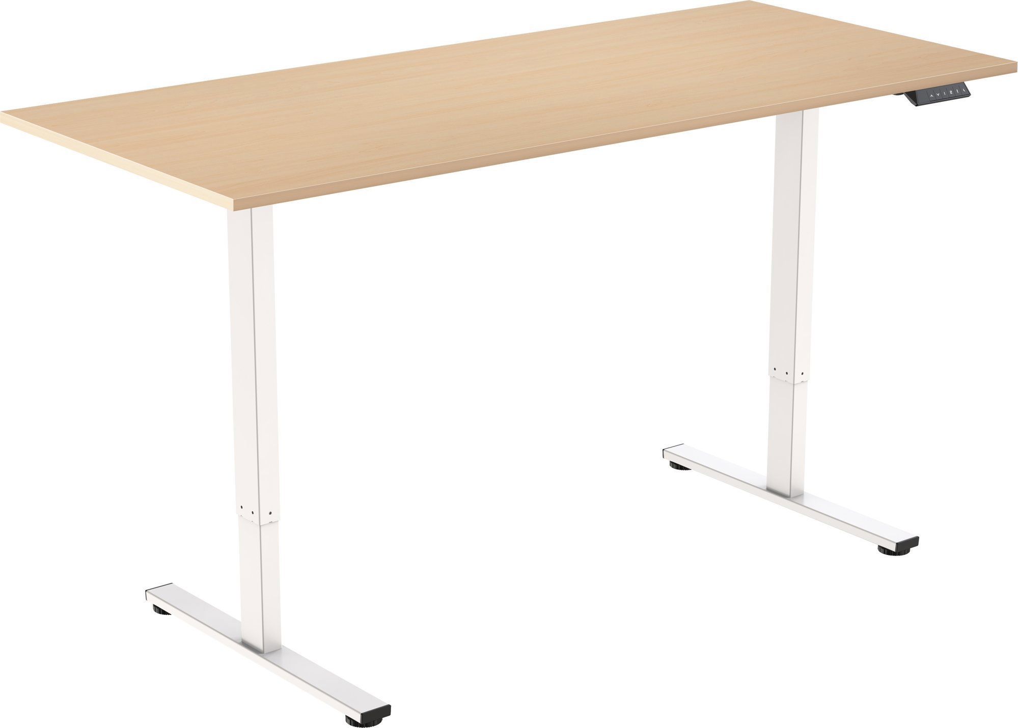 AlzaErgo Table ET2 Core biely + doska 140 × 80 cm lamino breza